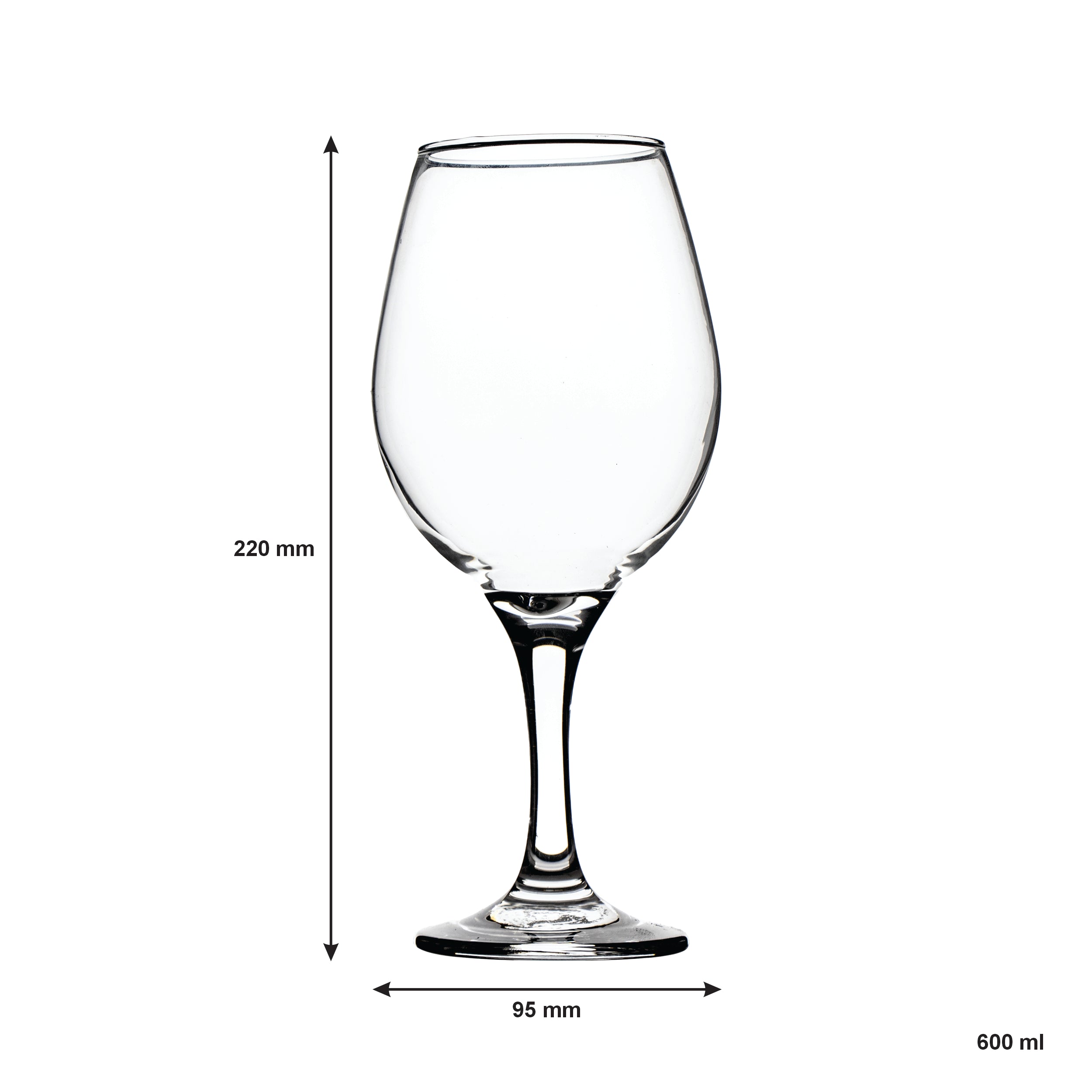 REGENT SUPERIOR STEMMED RED WINE GLASS, 600ML