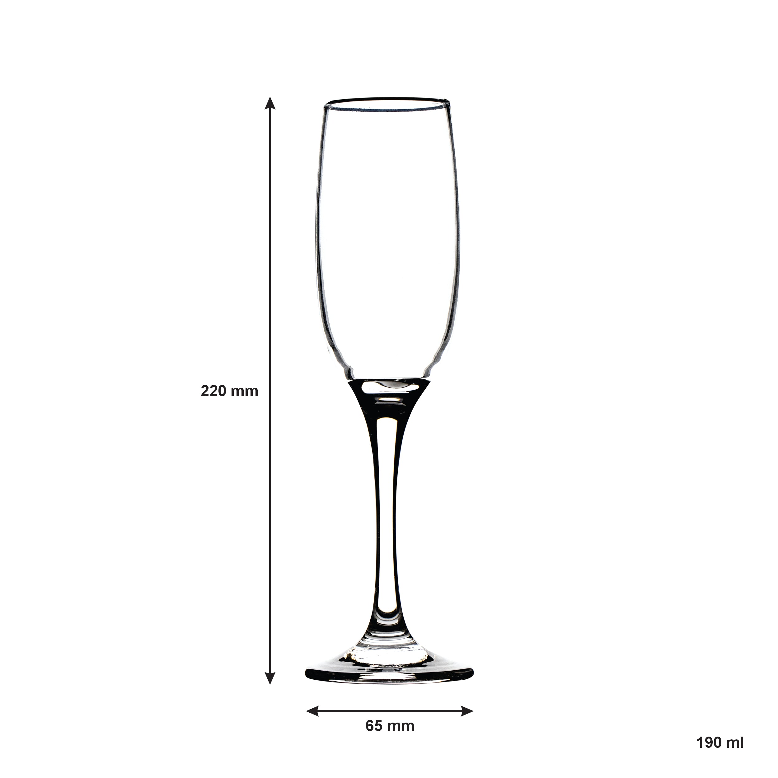 REGENT SUPERIOR STEMMED FLUTE CHAMPAGNE GLASS, 190ML