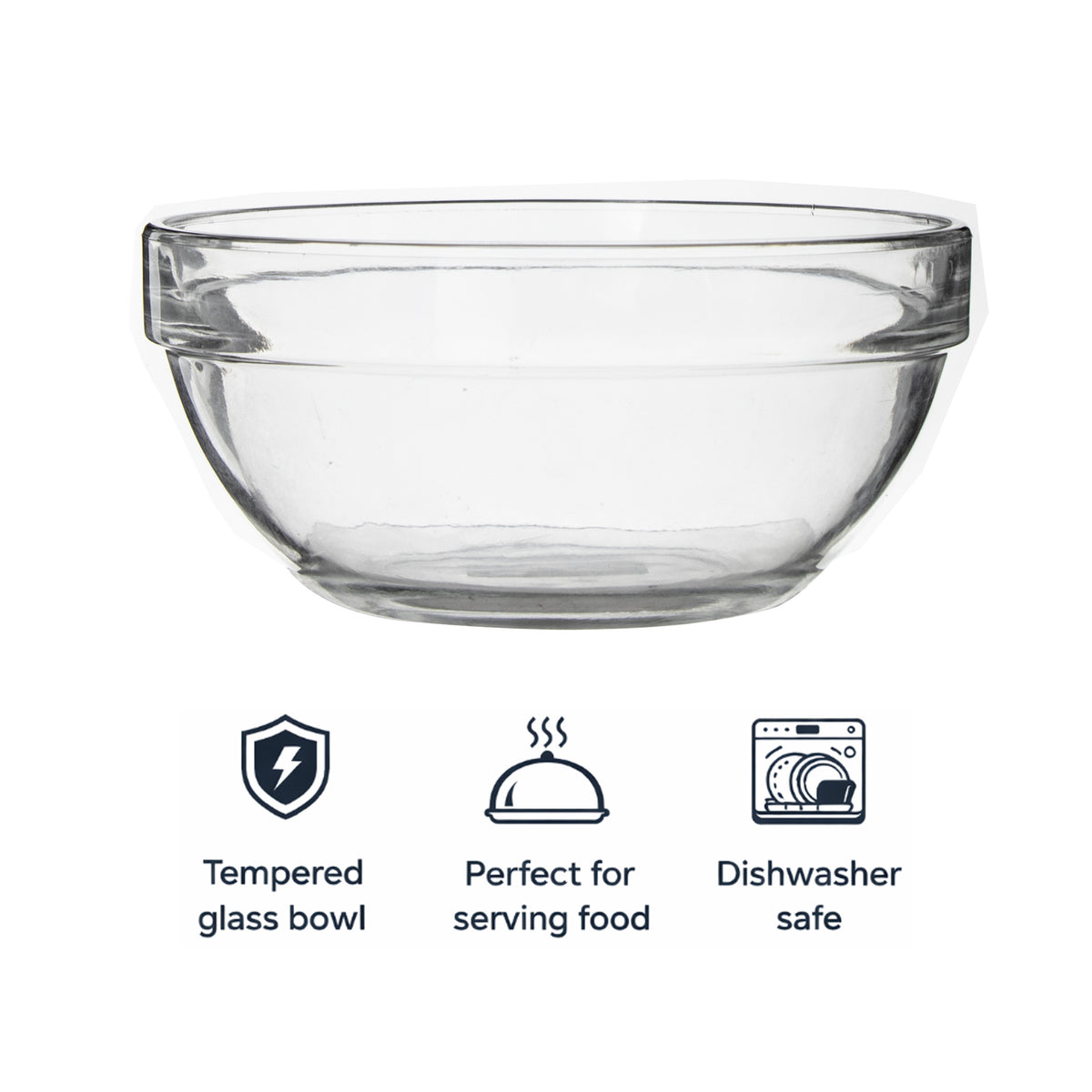 REGENT STACKING GLASS BOWL, 1L - use 27234