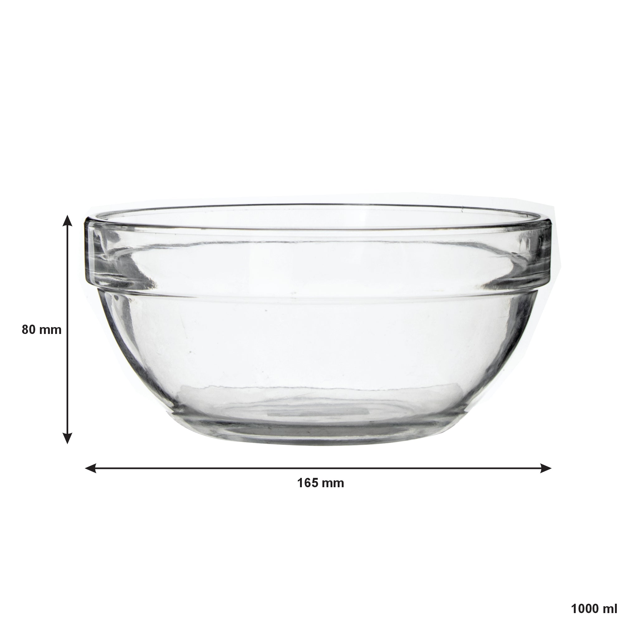 REGENT STACKING GLASS BOWL, 1L - use 27234