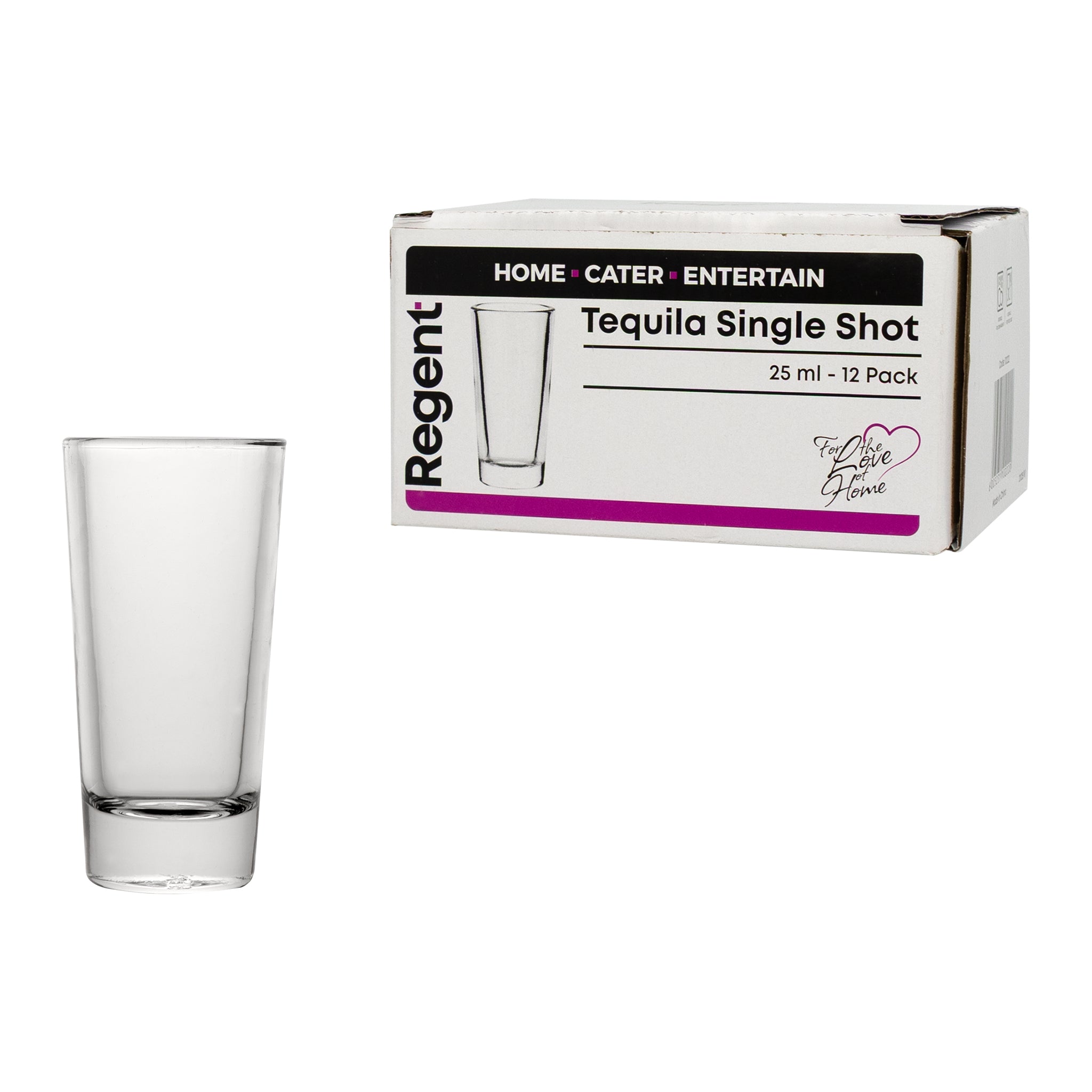 REGENT TEQUILA SHOOTER GLASSES 25ML, 12PK