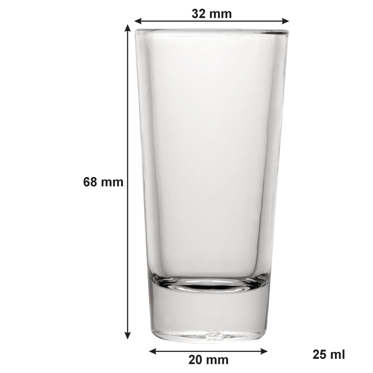 REGENT TEQUILA SHOOTER GLASSES 25ML, 12PK