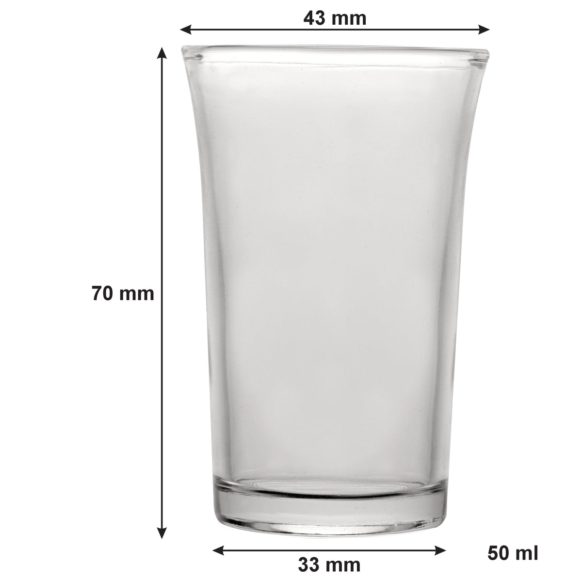 REGENT TALL HOT SHOT TOT GLASSES 12PK, 50ML