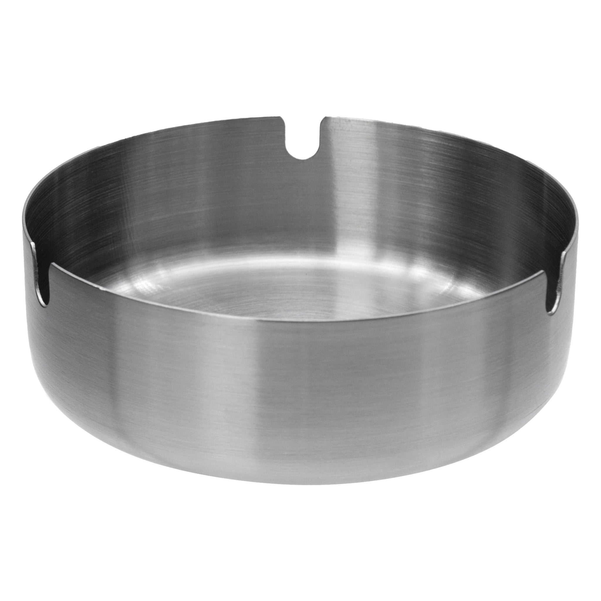 REGENT ASHTRAY ROUND STAINLESS STEEL, 100MM DIA