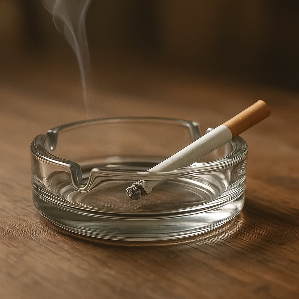 REGENT ASHTRAY CLUB ROUND GLASS STACKABLE 4PK, 100MM DIA