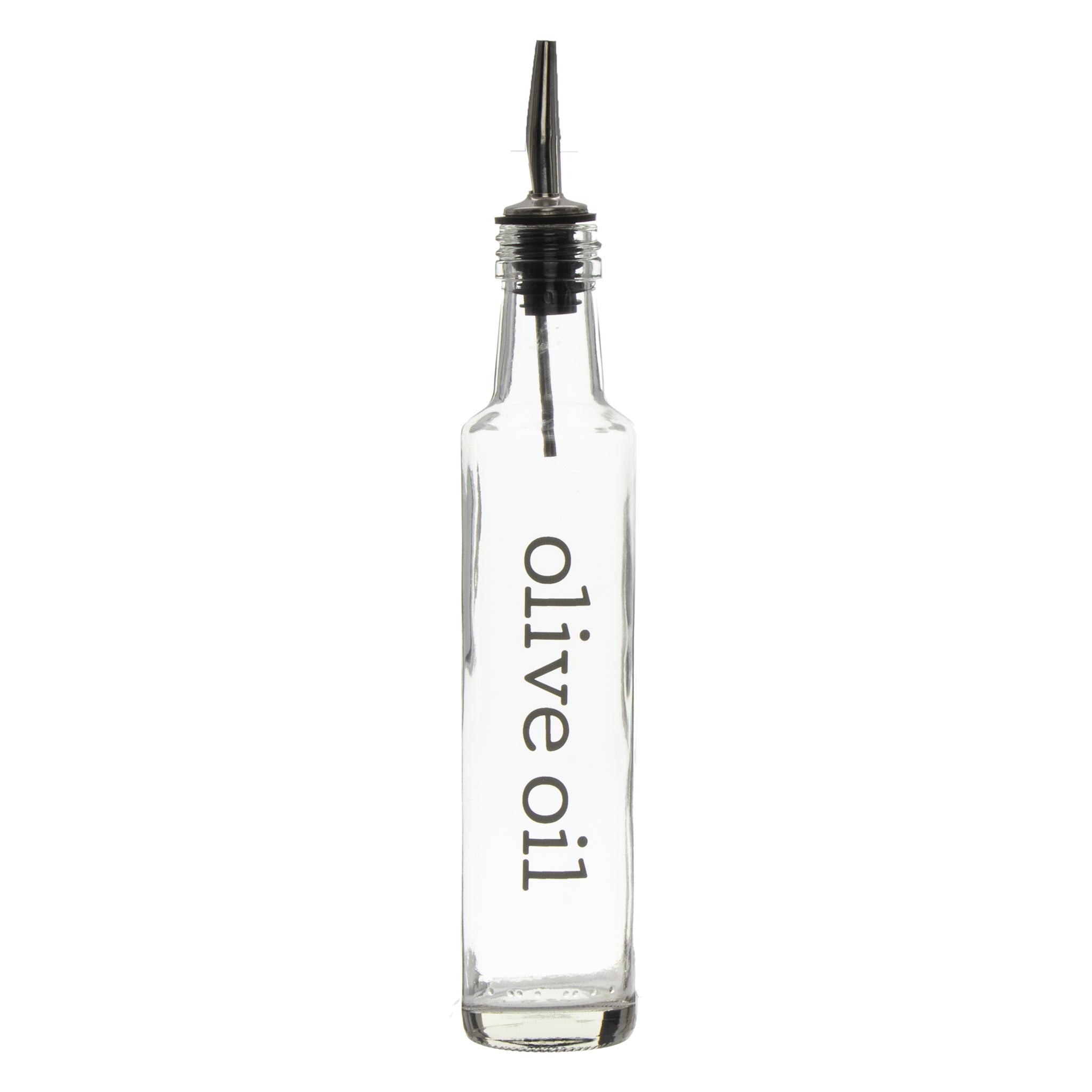 REGENT ROUND PRINTED OLIVE OIL & BALSAMIC VINEGAR BOTTLES WITH POURERS EA, 250ML
