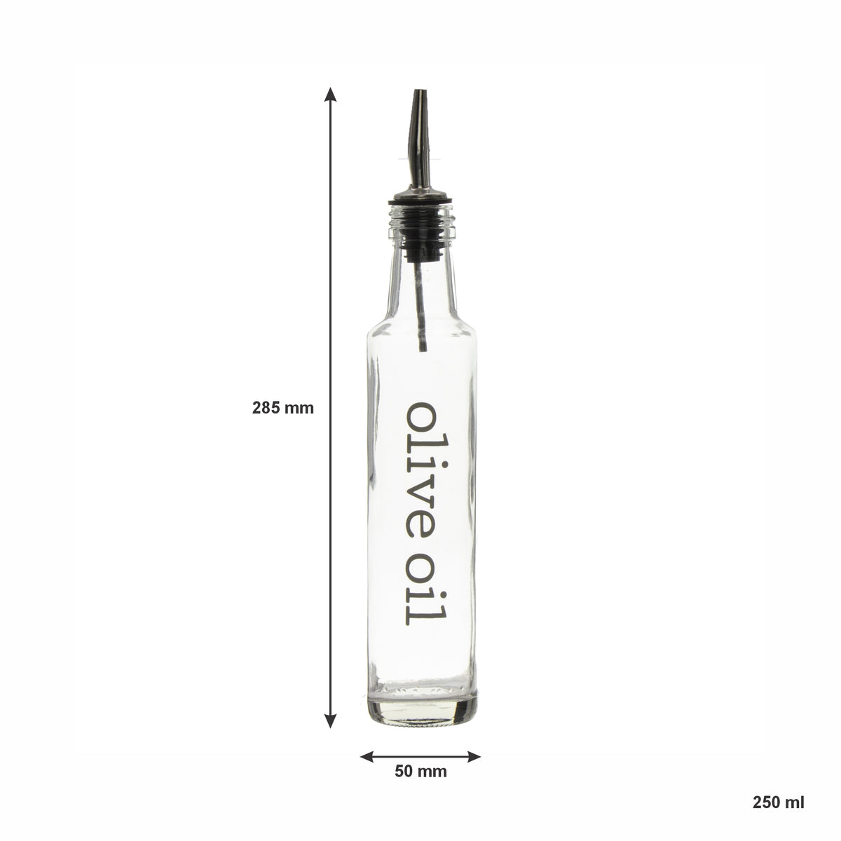 REGENT ROUND PRINTED OLIVE OIL & BALSAMIC VINEGAR BOTTLES WITH POURERS EA, 250ML