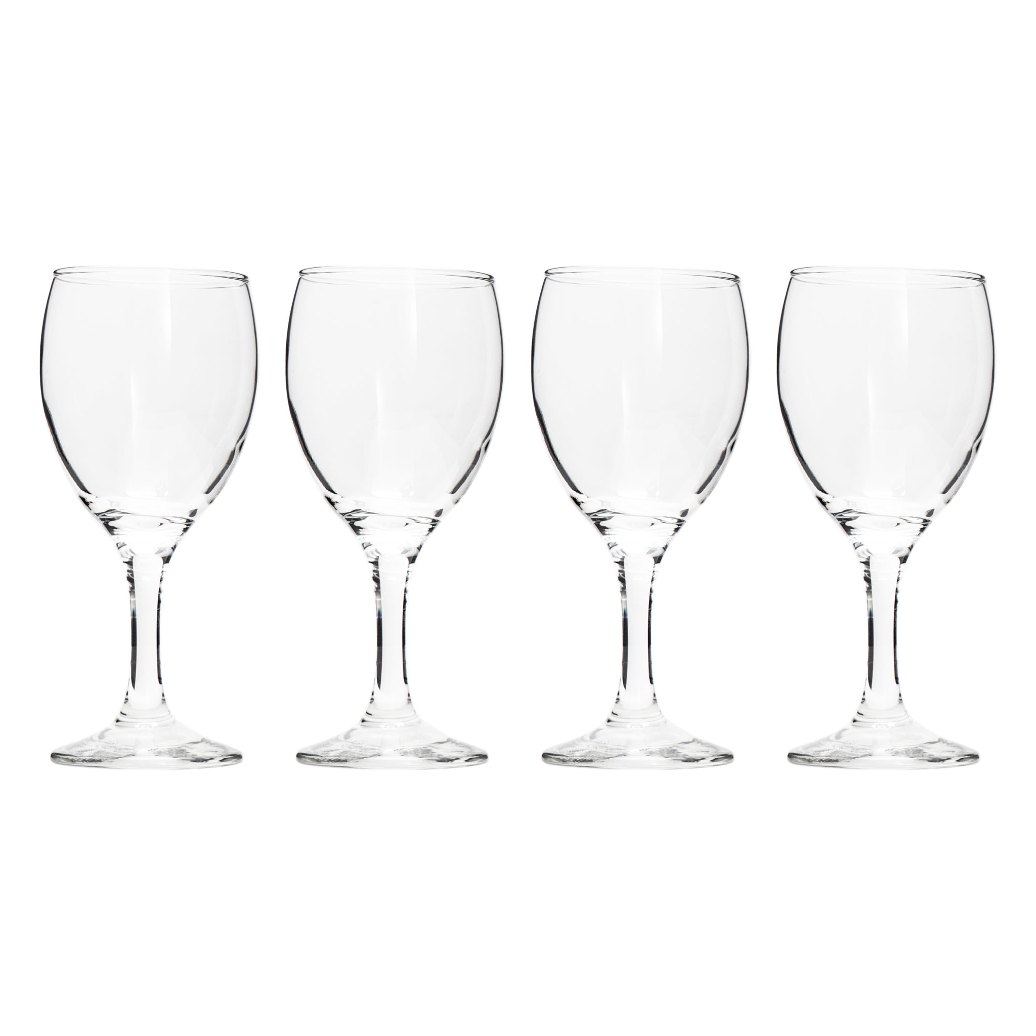 REGENT STEMMED RED WINE GLASSES 4PK, 300ML