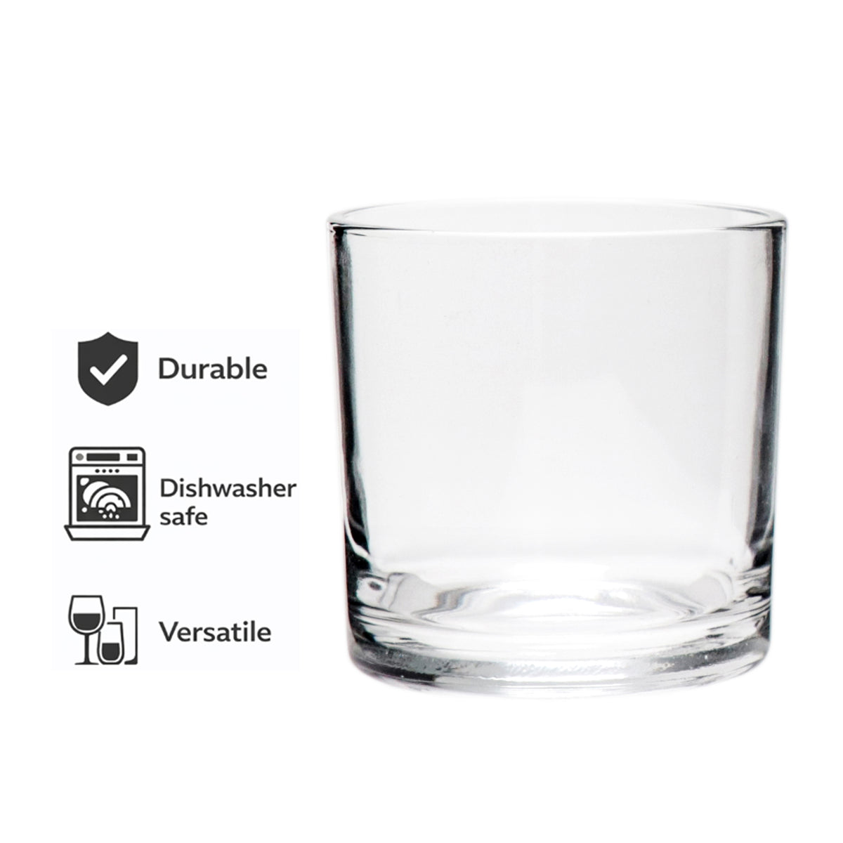 REGENT WHISKEY GLASS TUMBLERS 6PK, 265ML