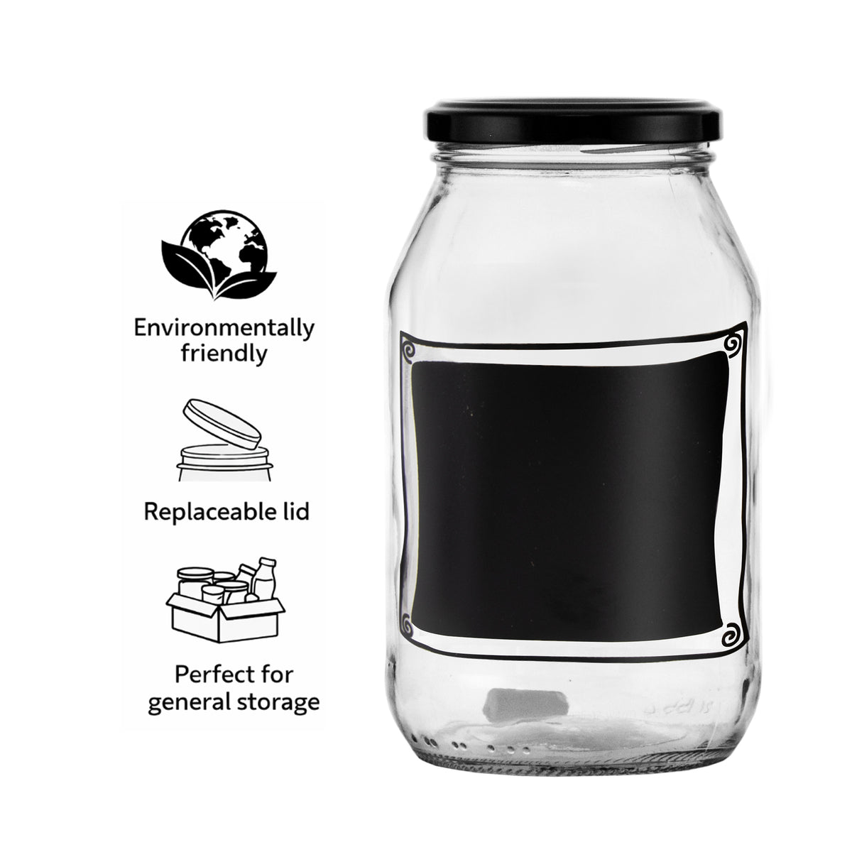 REGENT CHALKBOARD NOTES JAR, 750ML
