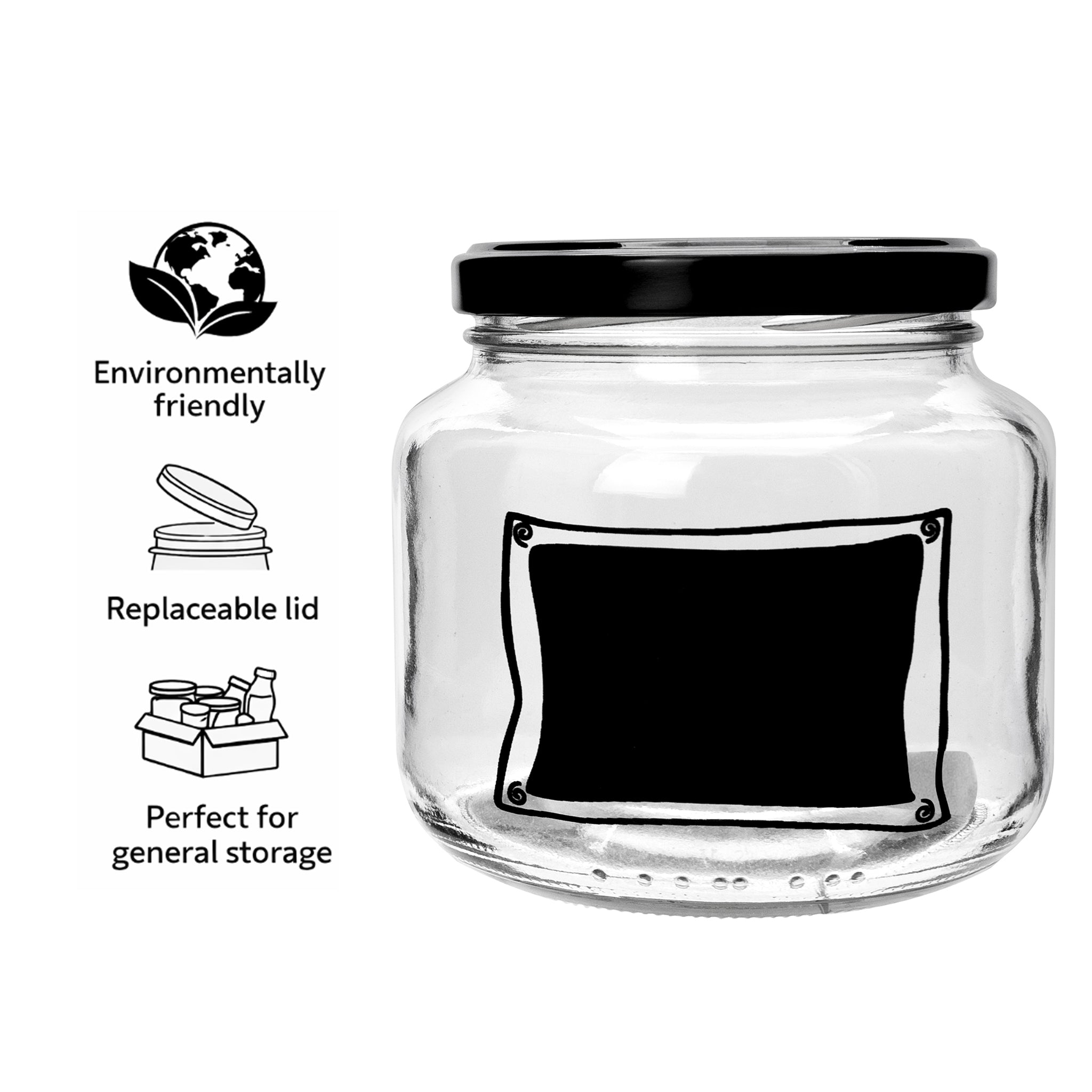 REGENT CHALKBOARD NOTES JARS, 500ML
