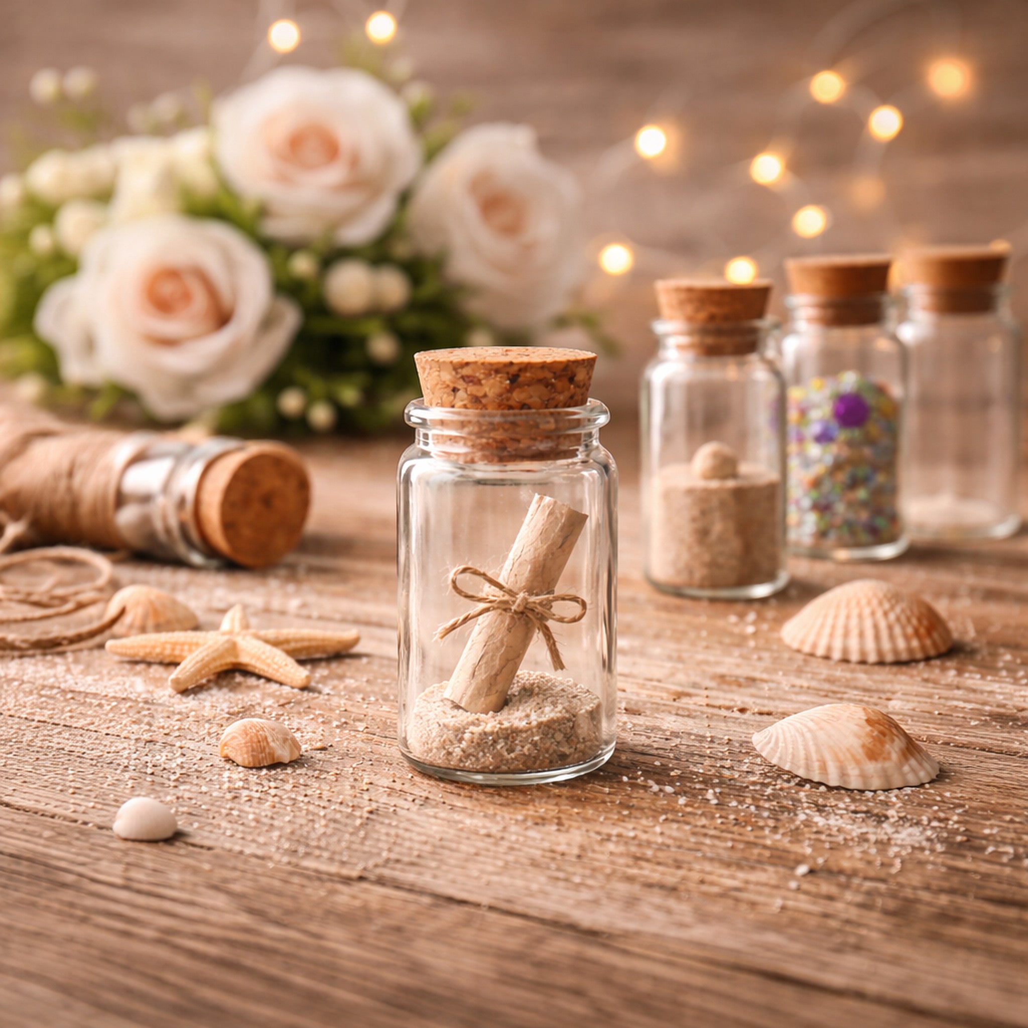 REGENT GLASS BOTTLES WITH CORK LIDS 4PK, 75ML