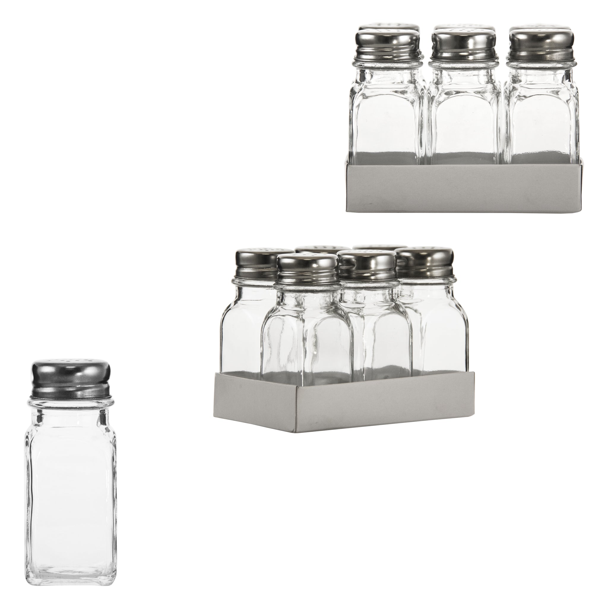 REGENT CLEOPATRA SALT & PEPPER GLASS SHAKERS 6PK, 85ML