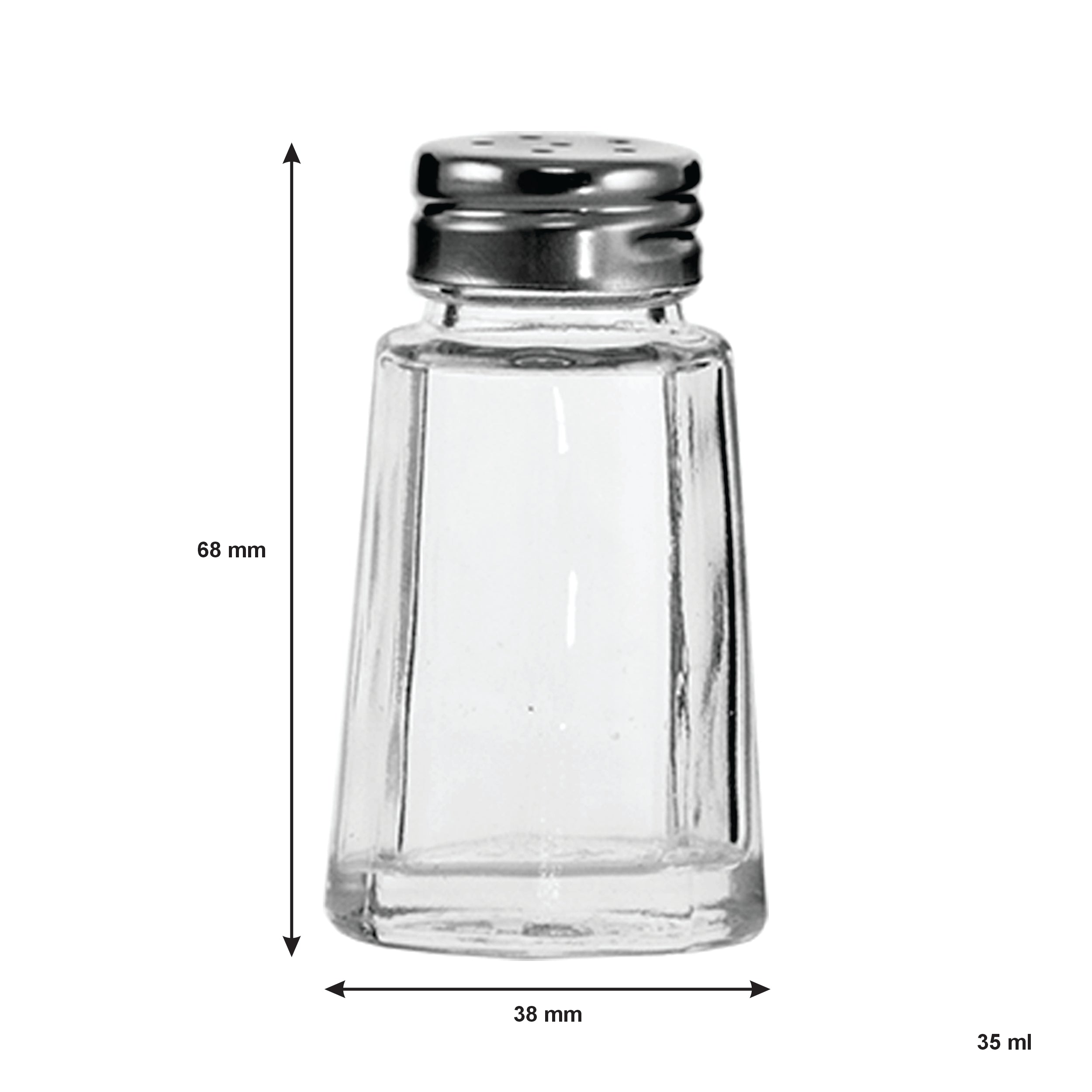 REGENT SALT & PEPPER GLASS SHAKERS 6PK, 35ML
