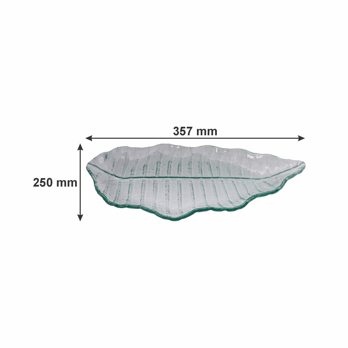 REGENT LEAF PLATTER BUBBLE GLASS - MEDIUM