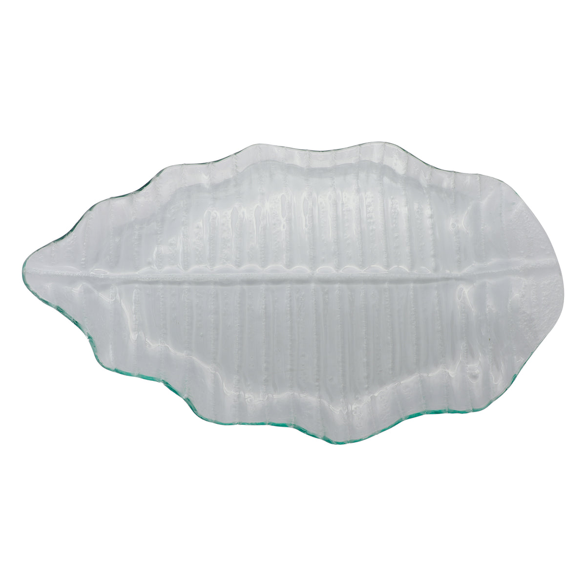 REGENT LEAF PLATTER BUBBLE GLASS - LARGE