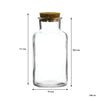REGENT GLASS BOTTLE WITH CORK LID, 550ML