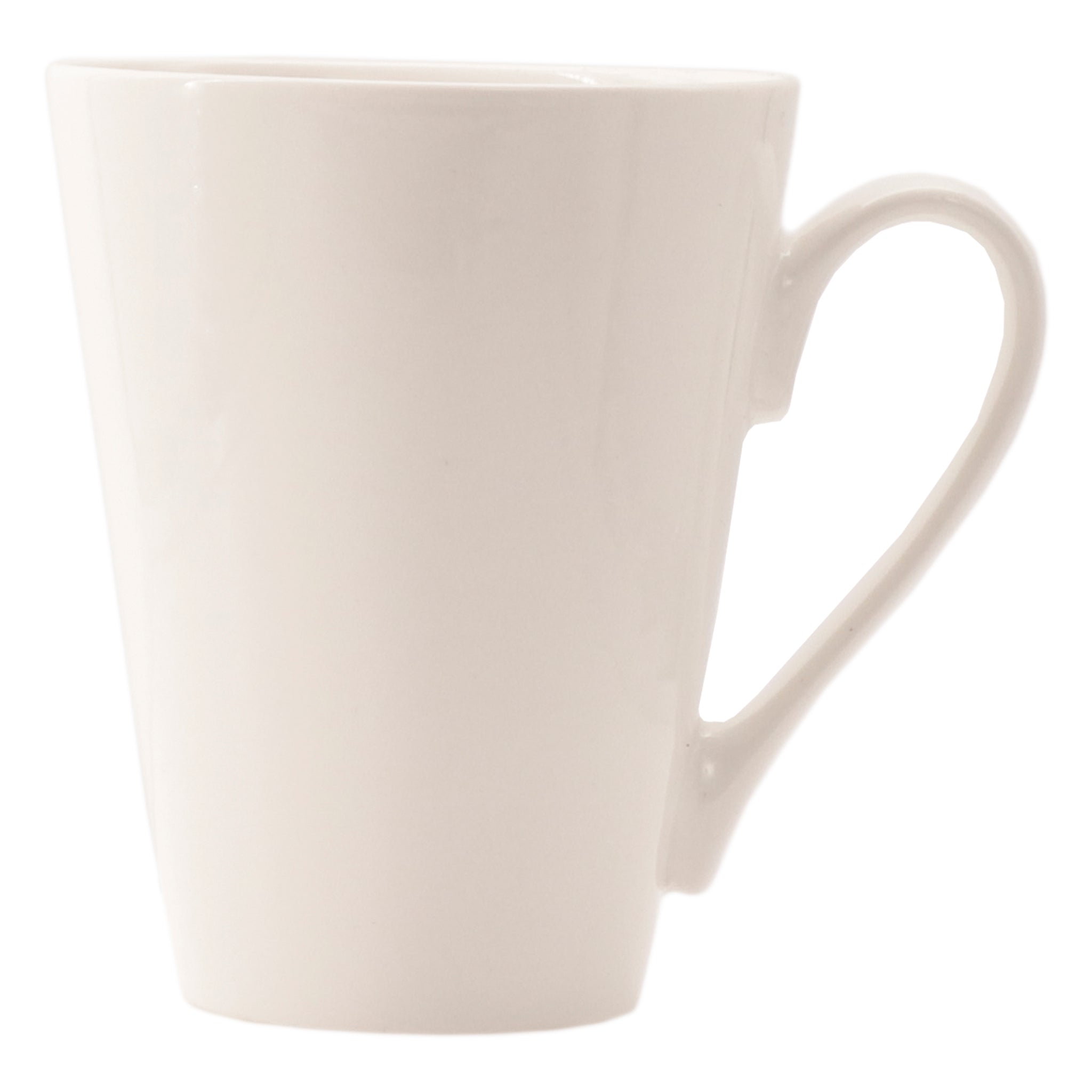 REGENT WHITE V-SHAPE COFFEE MUGS 4PK, 320ML