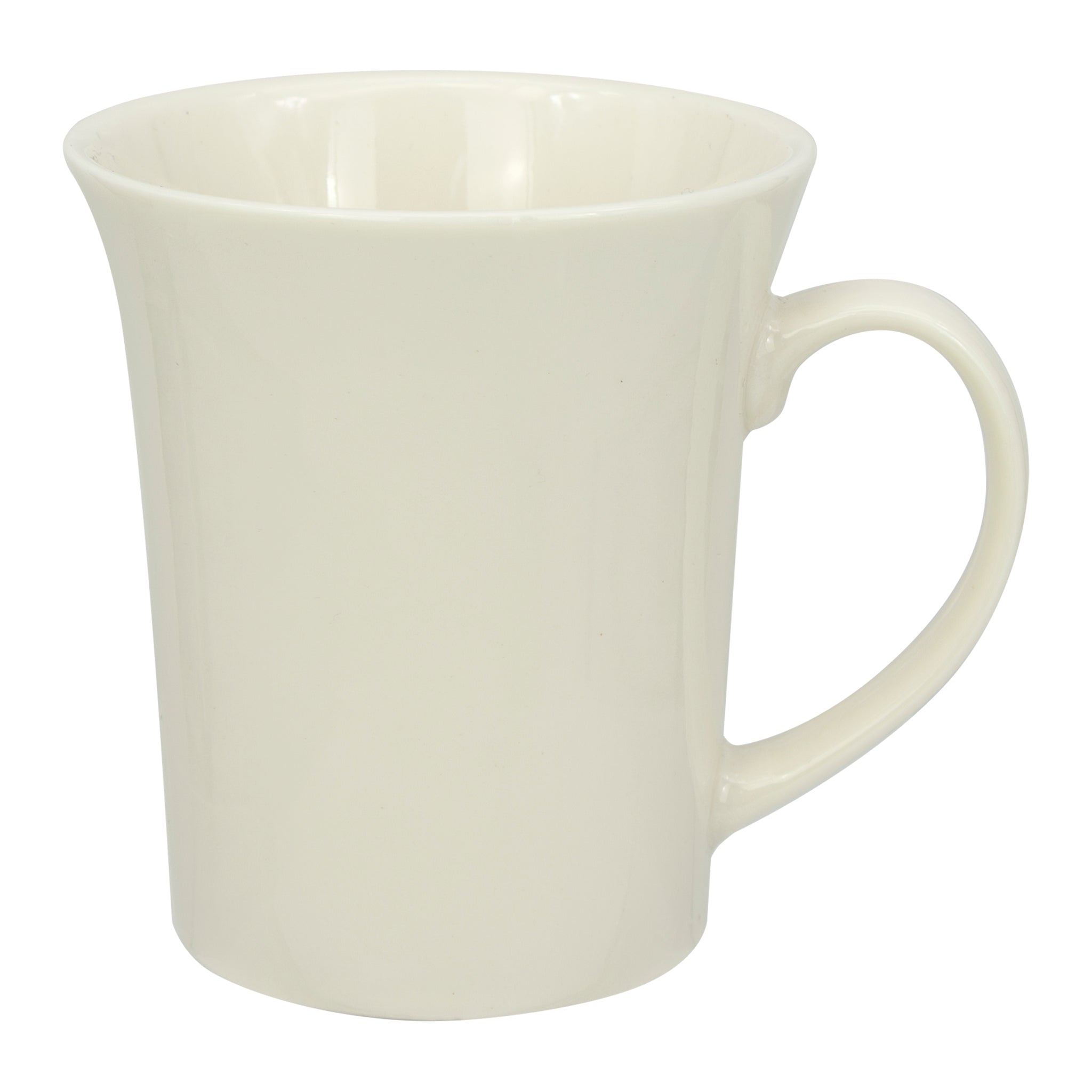 REGENT WHITE TRUMPET SHAPE COFFEE MUGS 4PK, 300ML