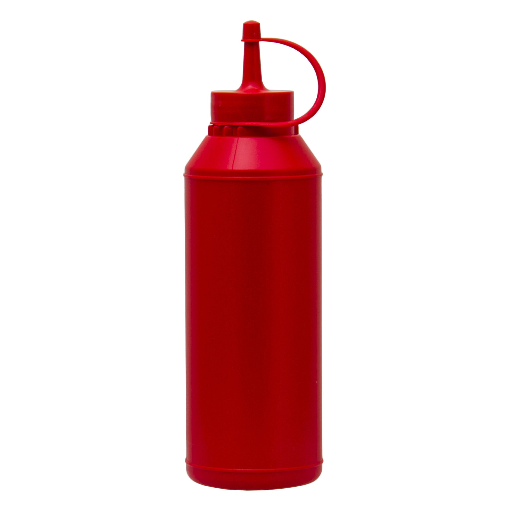 REGENT ROUND PLASTIC SAUCE BOTTLE RED 6PK, 500ML