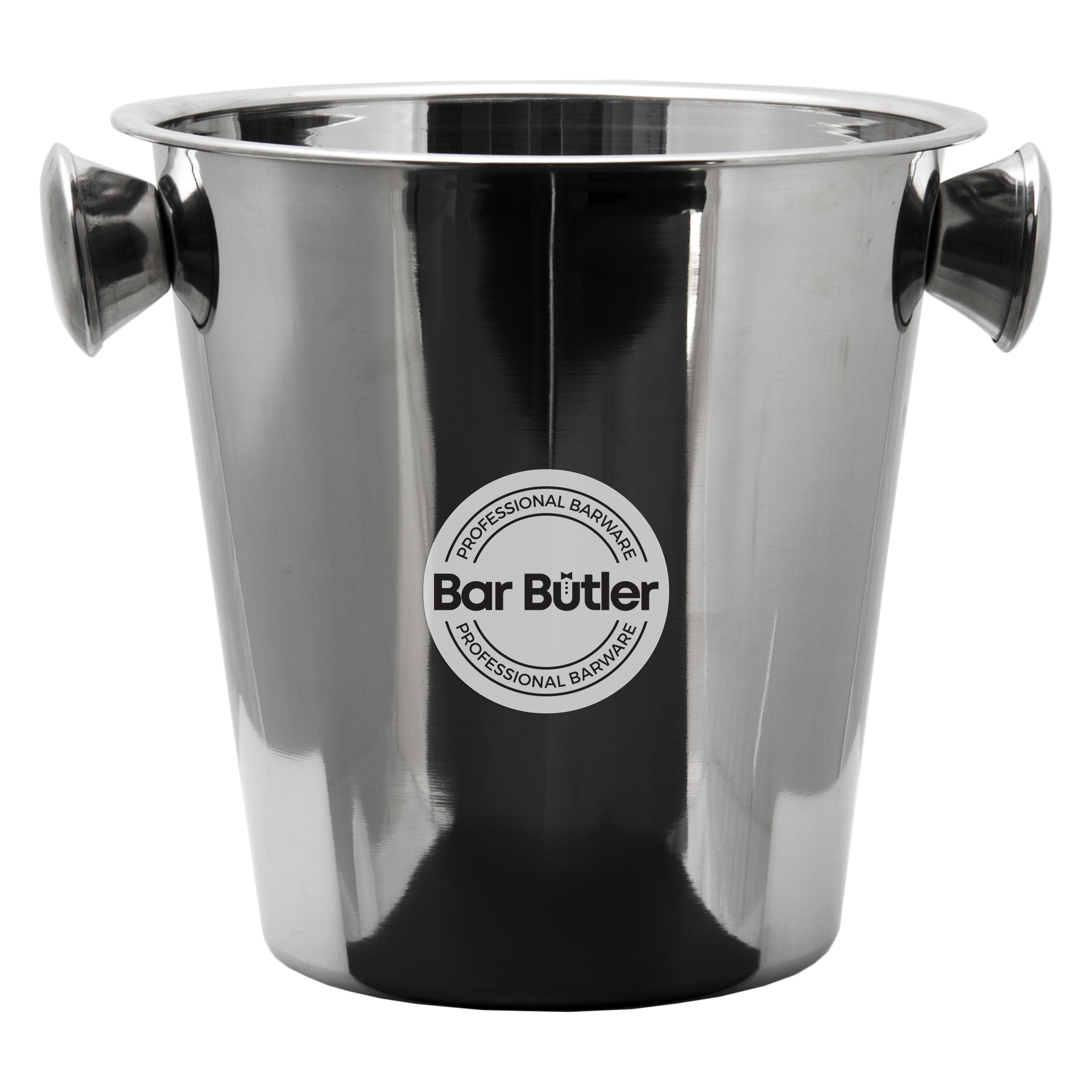 BAR BUTLER ICE BUCKET WITH KNOB HANDLES ST STEEL, 4L