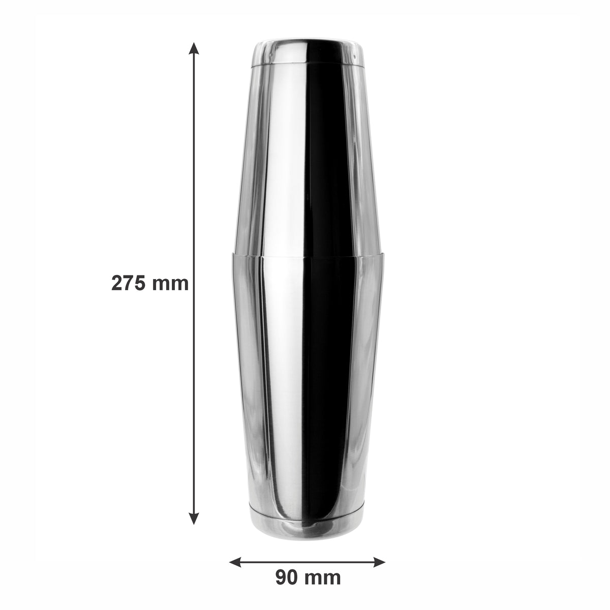 BAR BUTLER BOSTON COCKTAIL SHAKER STAINLESS STEEL, 600ML/ 800ML