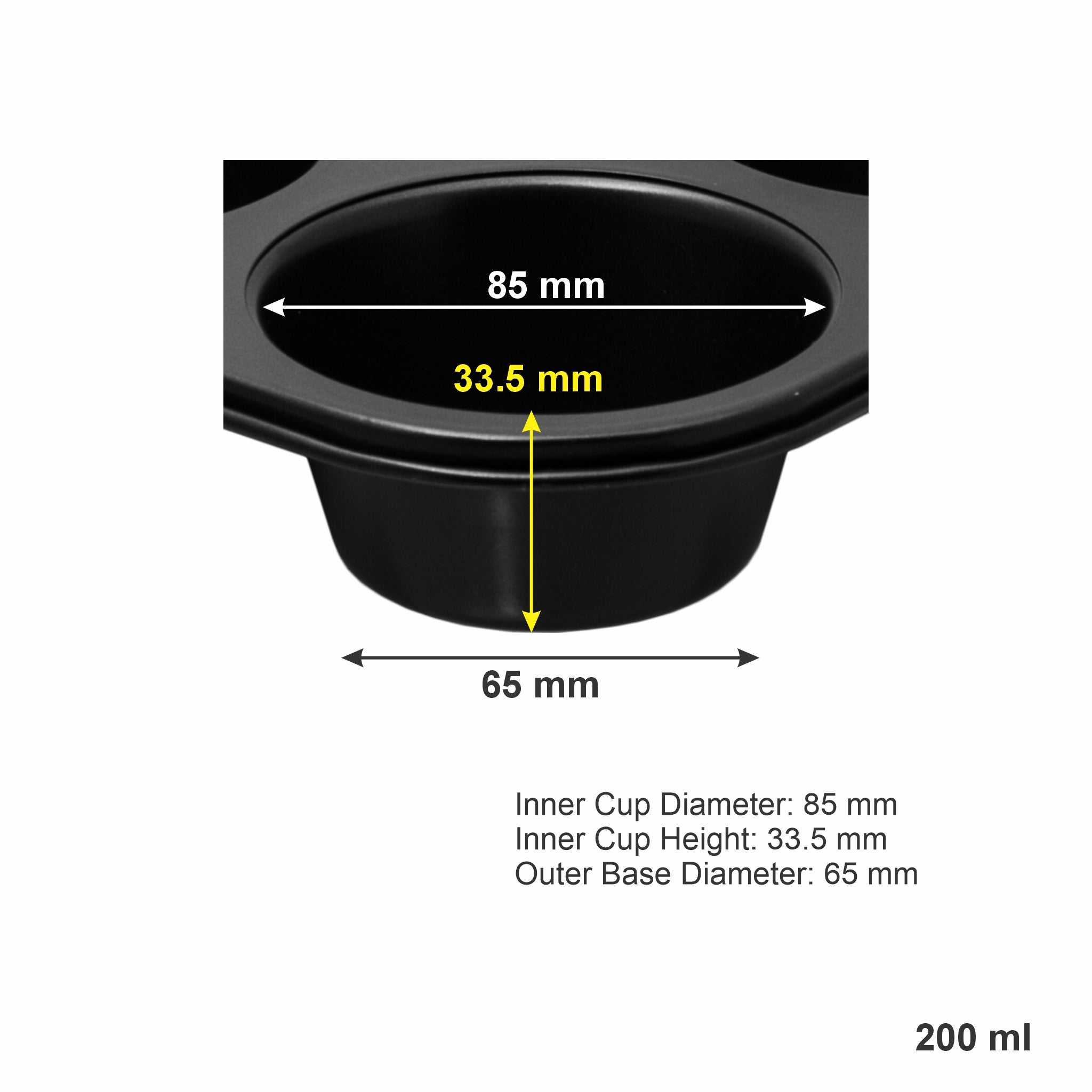 REGENT BAKEWARE JUMBO MUFFIN PAN 6 CUP, 320X215MM