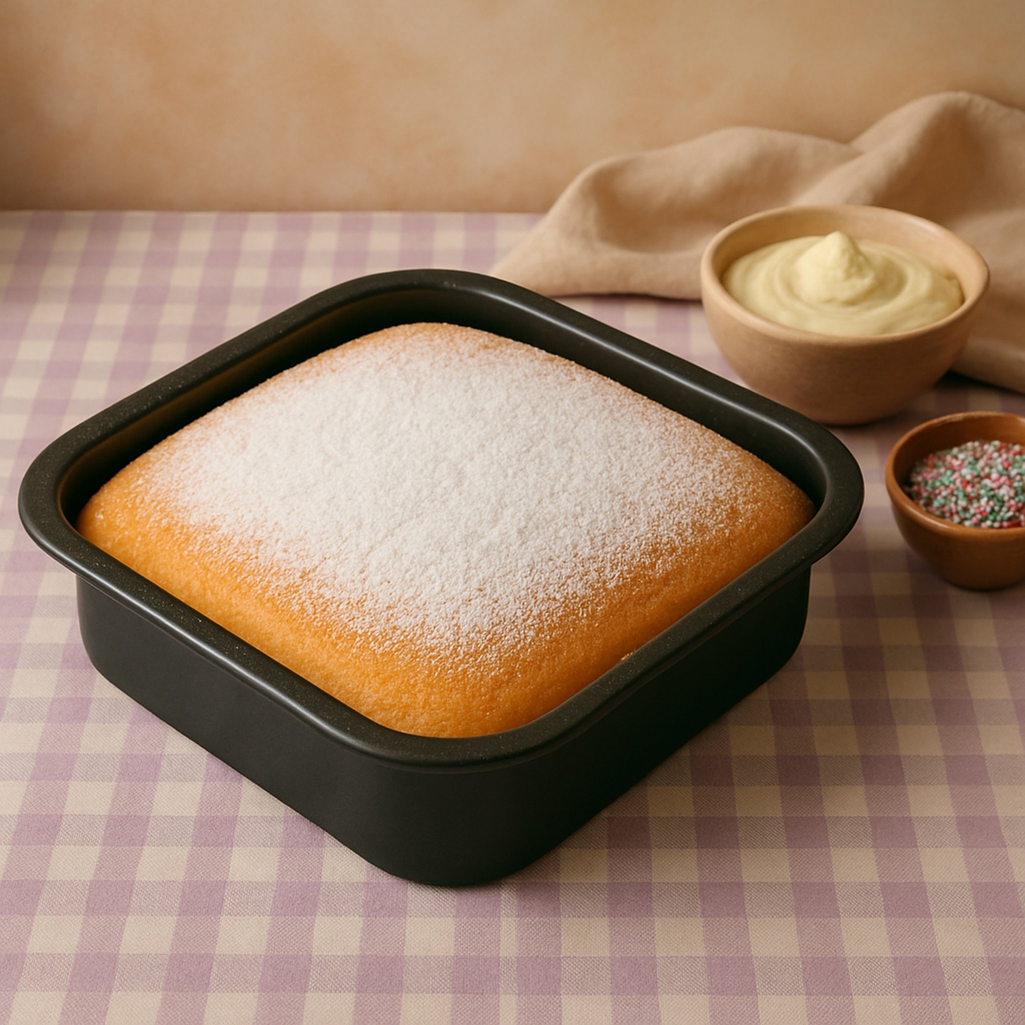 REGENT BAKEWARE CAKE PAN SQUARE, 230X220MM