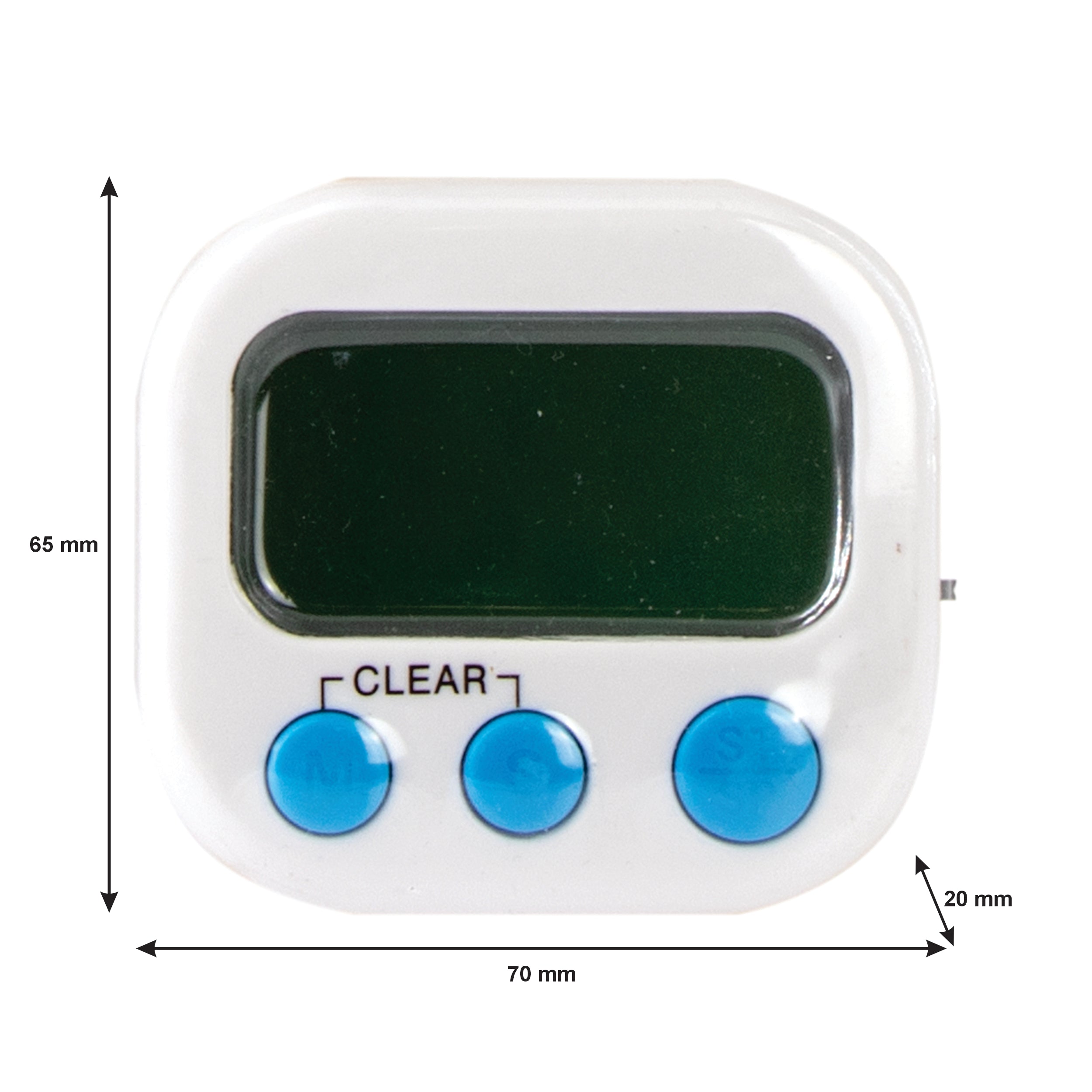 REGENT KITCHEN TIMER DIGITAL ABS WHITE, 70X65MM
