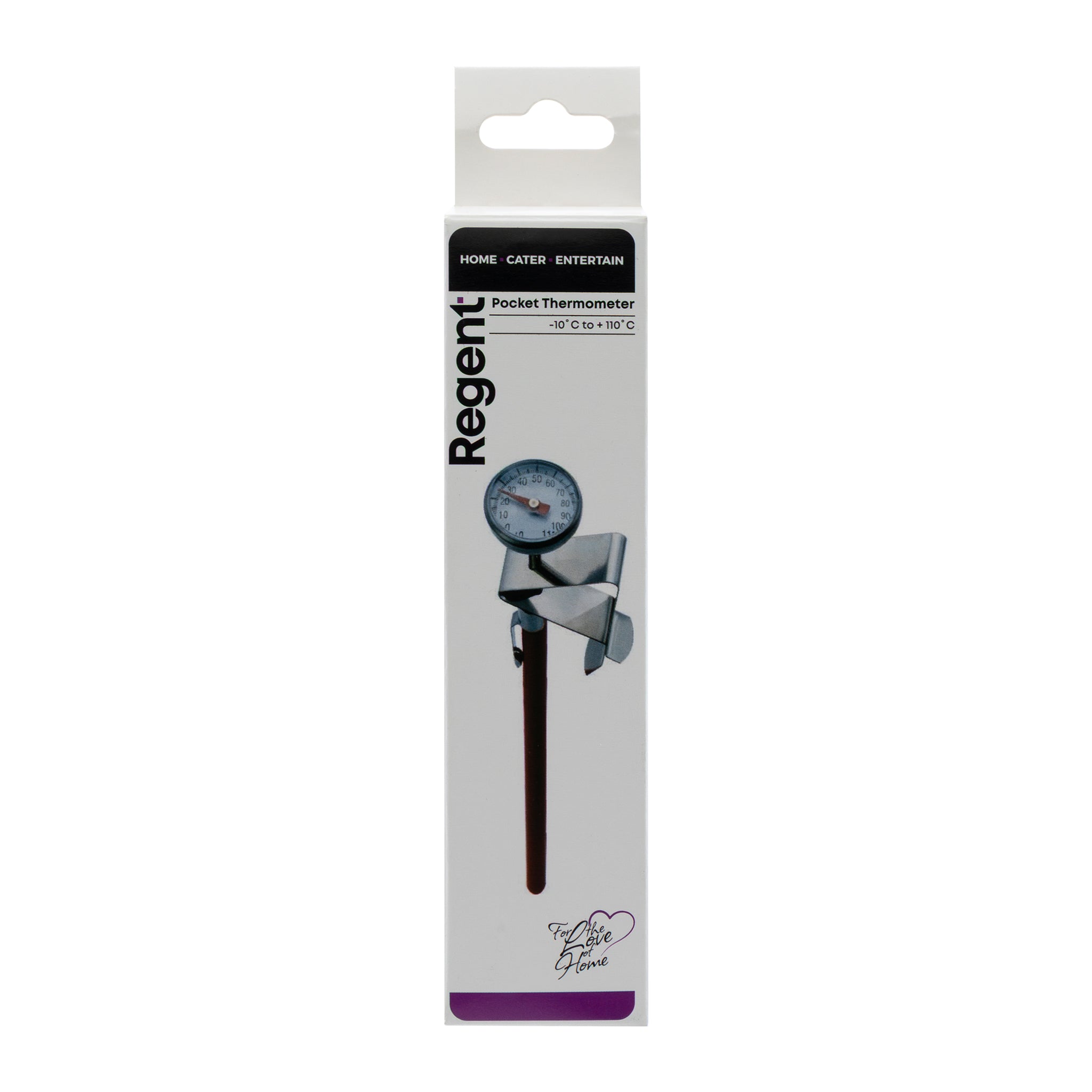 REGENT POCKET THERMOMETER -10DEG. C TO +110 DEG. C WITH COVER AND CLIP