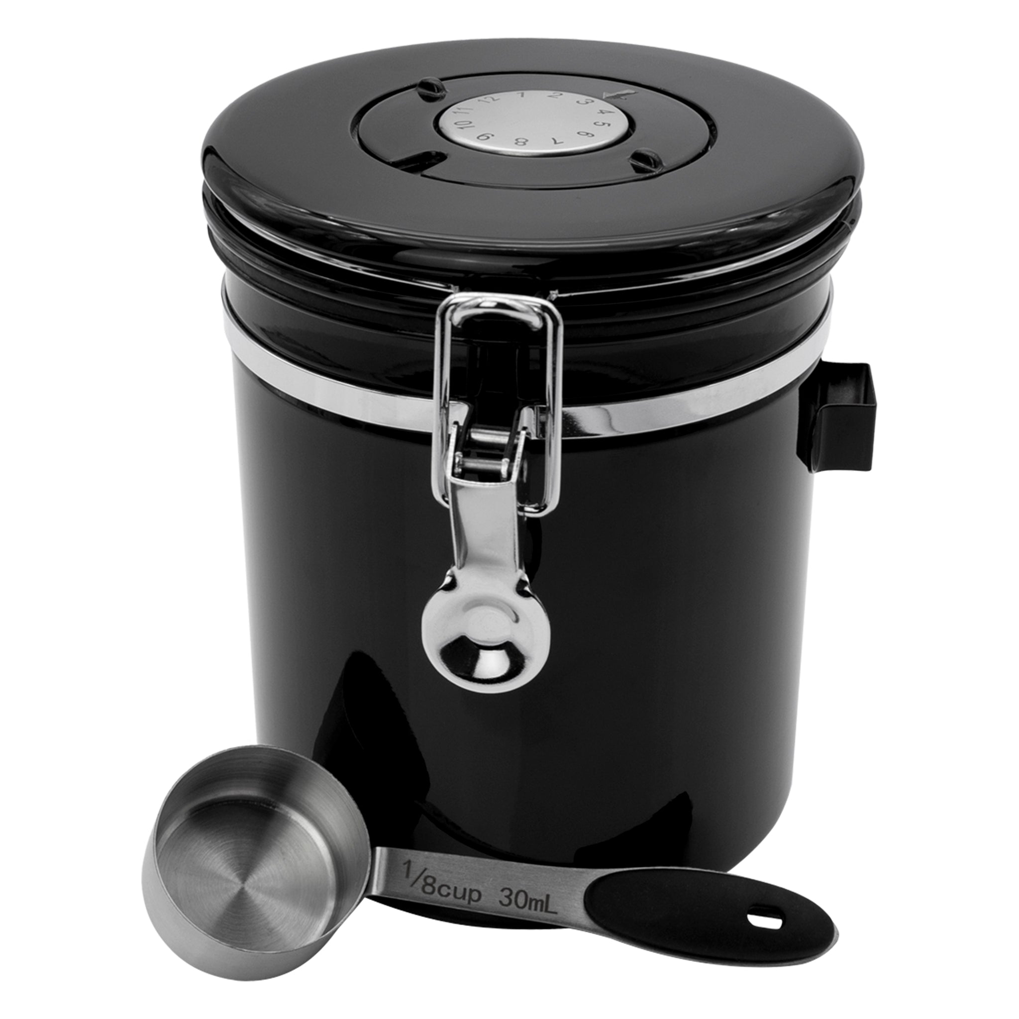 REGENT COFFEE AIRTIGHT STORAGE CANISTER STAINLESS STEEL BLACK, 1.5L