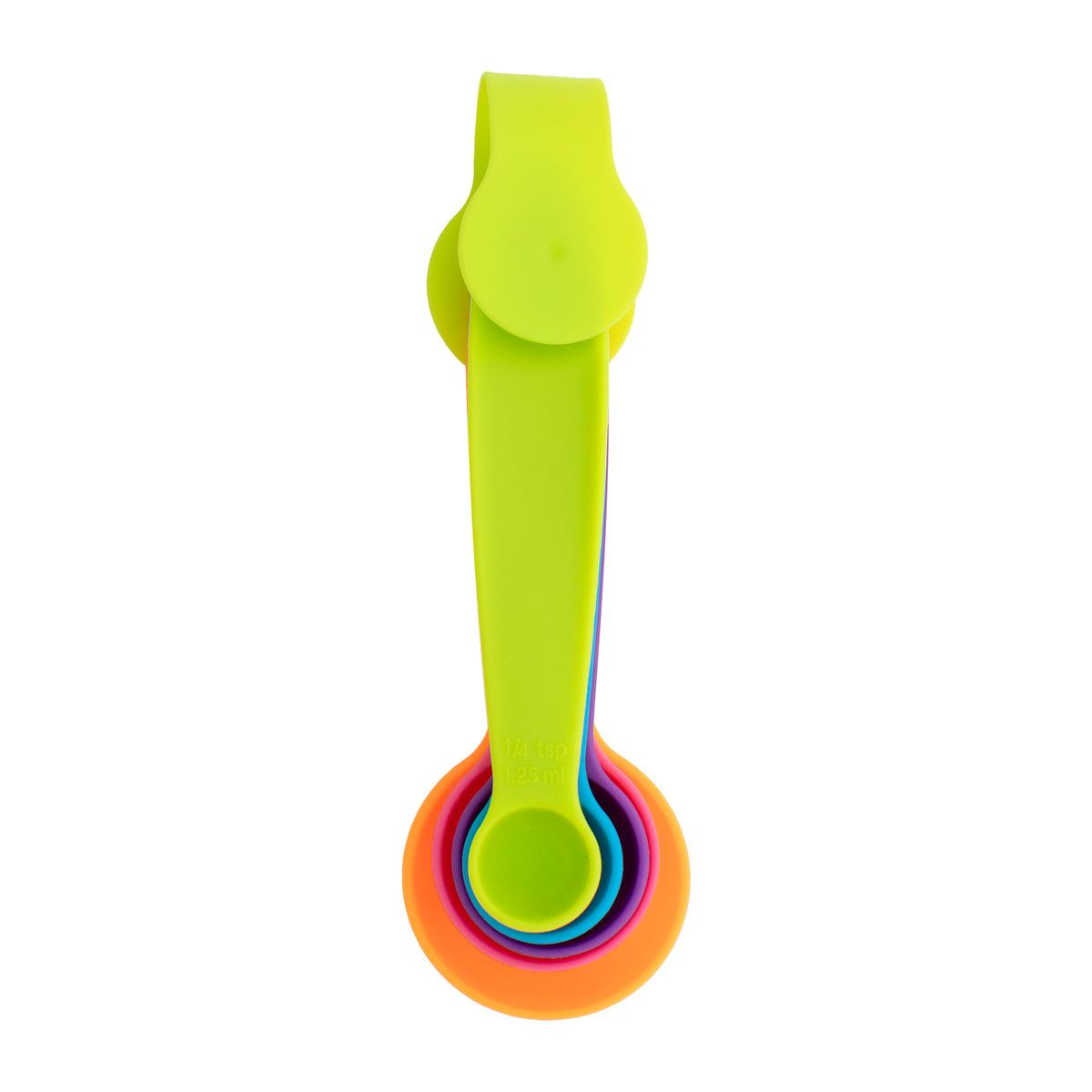 REGENT BAKEWARE MEASURING SPOON PLASTIC ASSORTED COLOURS 5 PCS SET