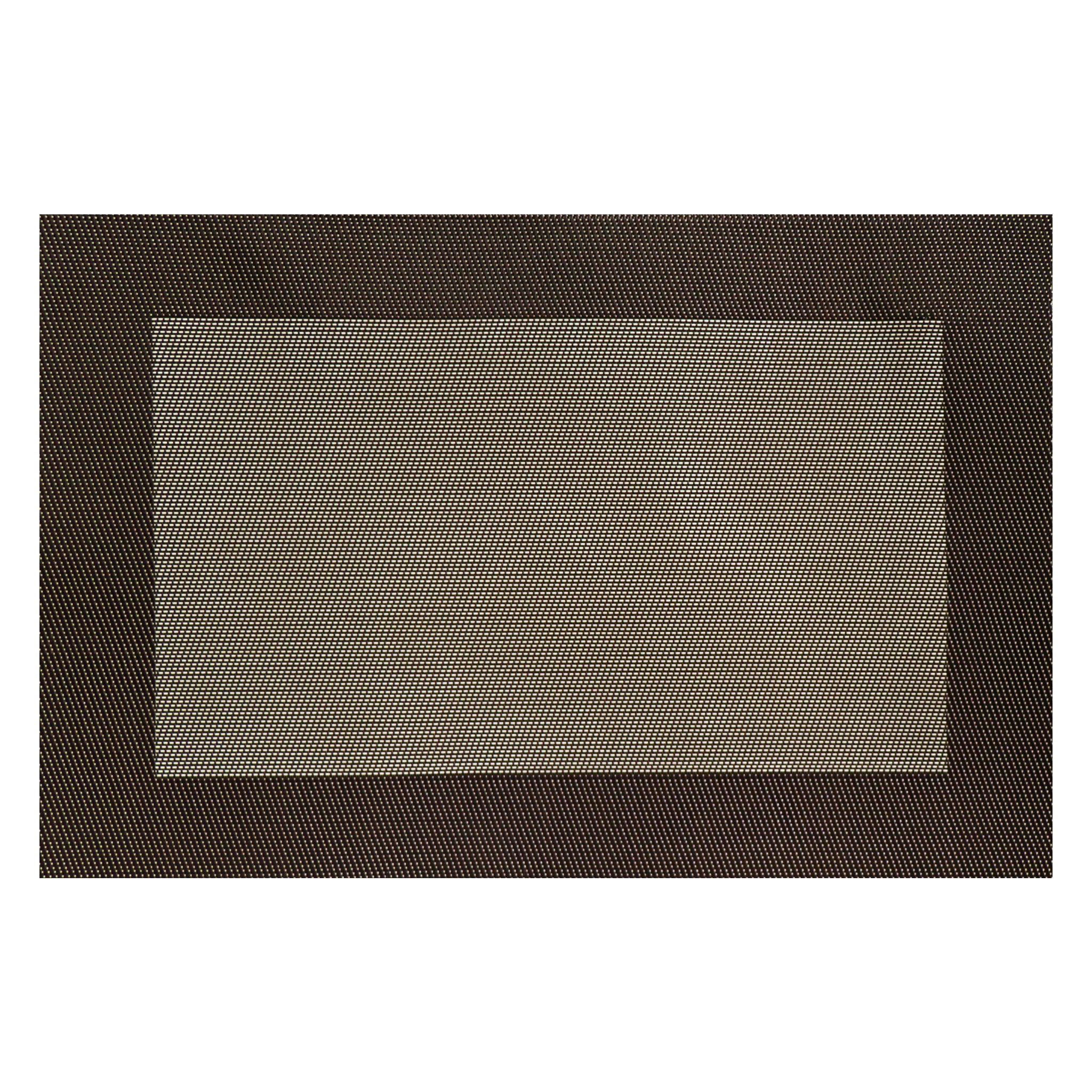 REGENT PLACE MATS WOVEN PVC BROWN WITH BORDER, 300X450MM