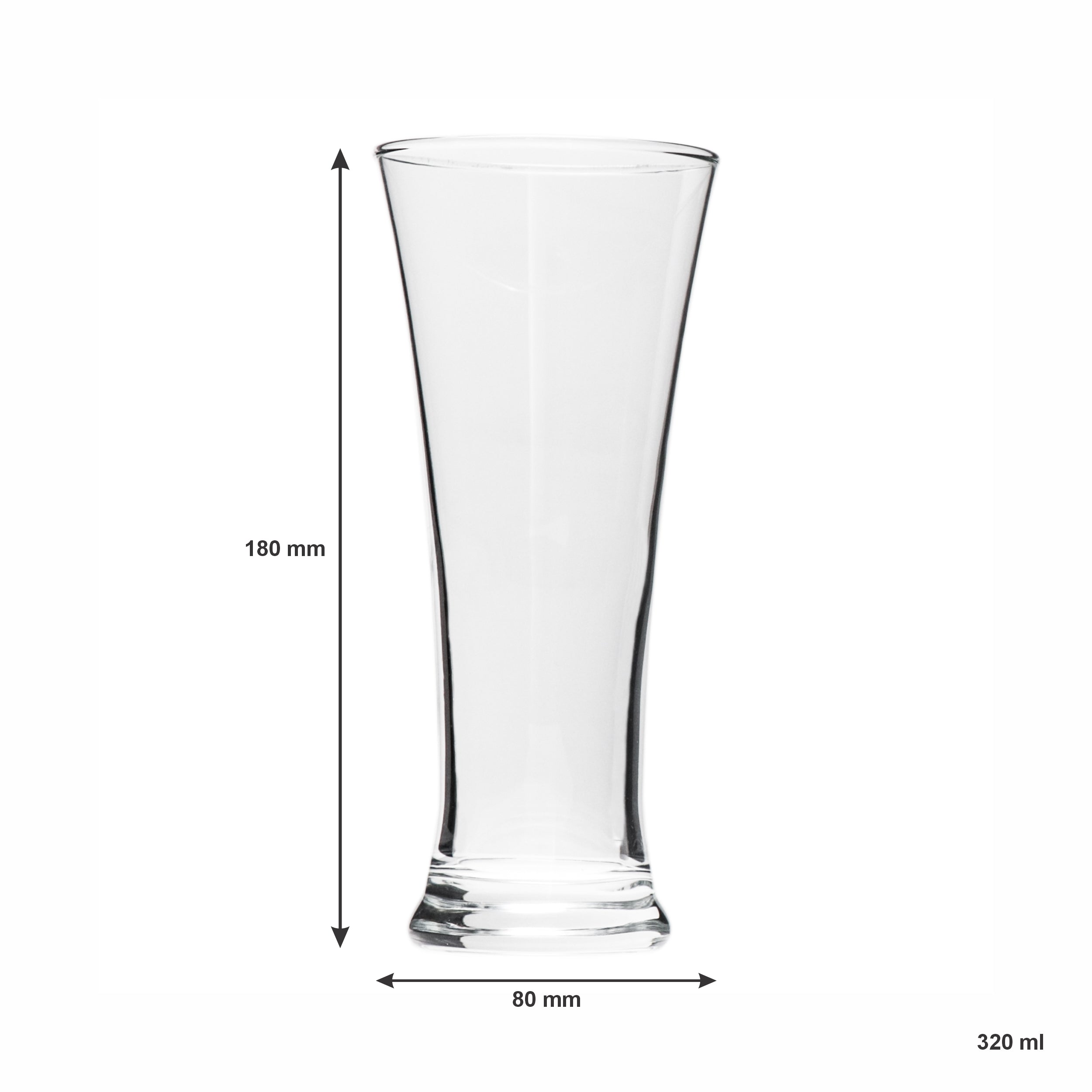 REGENT PILSNER FLARED BEER GLASSES 6PK, 320ML