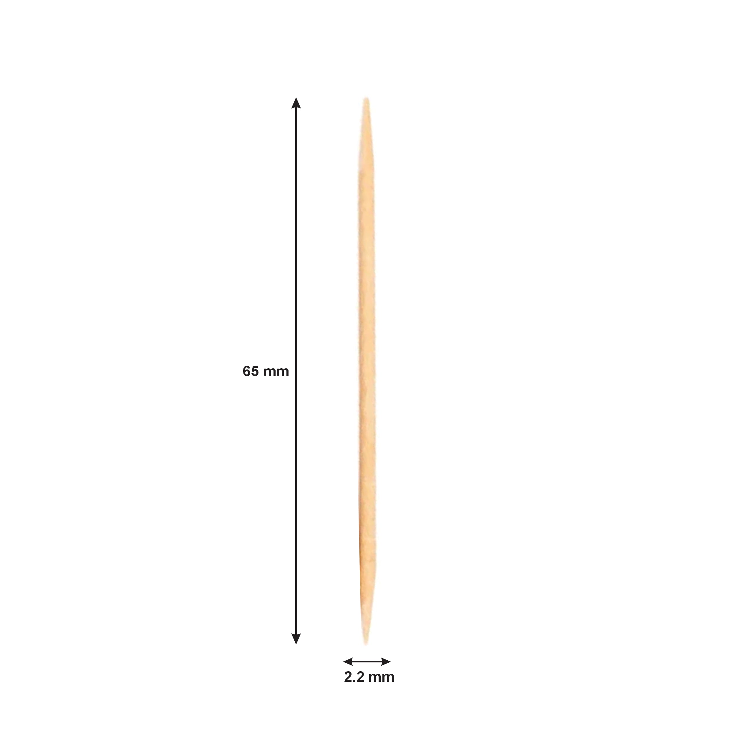 REGENT WOODEN TOOTHPICKS UNWRAPPED 200PK, 65X2.2MM DIA