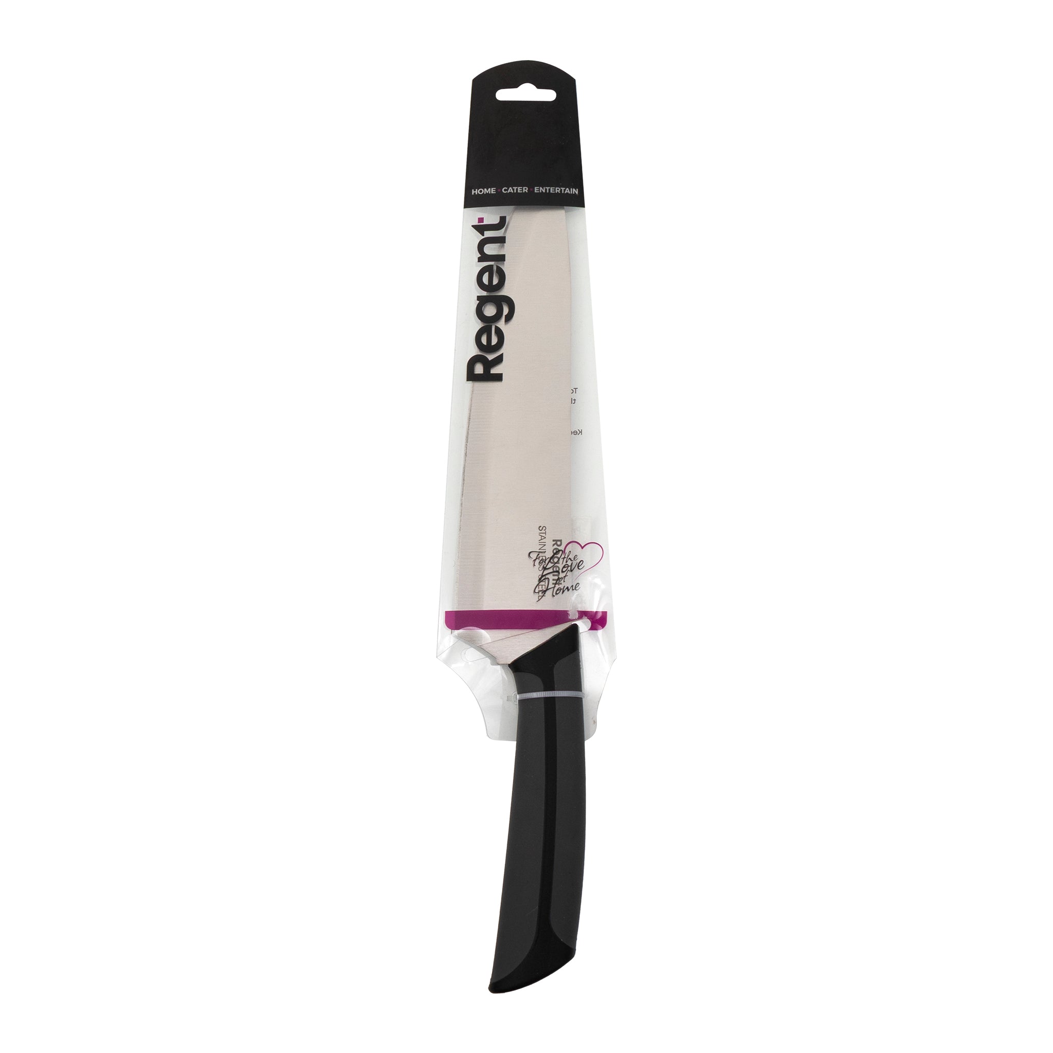 REGENT KITCHEN PREMIUM CHEF KNIFE WITH BLACK AND GREY HANDLE, 325MM
