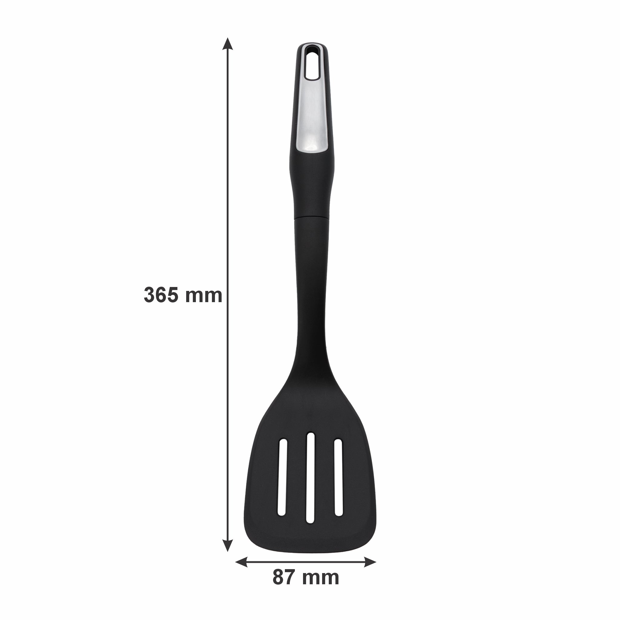 REGENT PREMIUM SLOTTED TURNER BLACK NYLON WITH PP+SS HANDLE, 365MM