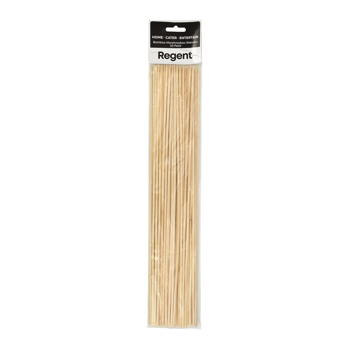 REGENT BAMBOO MARSHMALLOW SKEWERS 50PK, 395MM