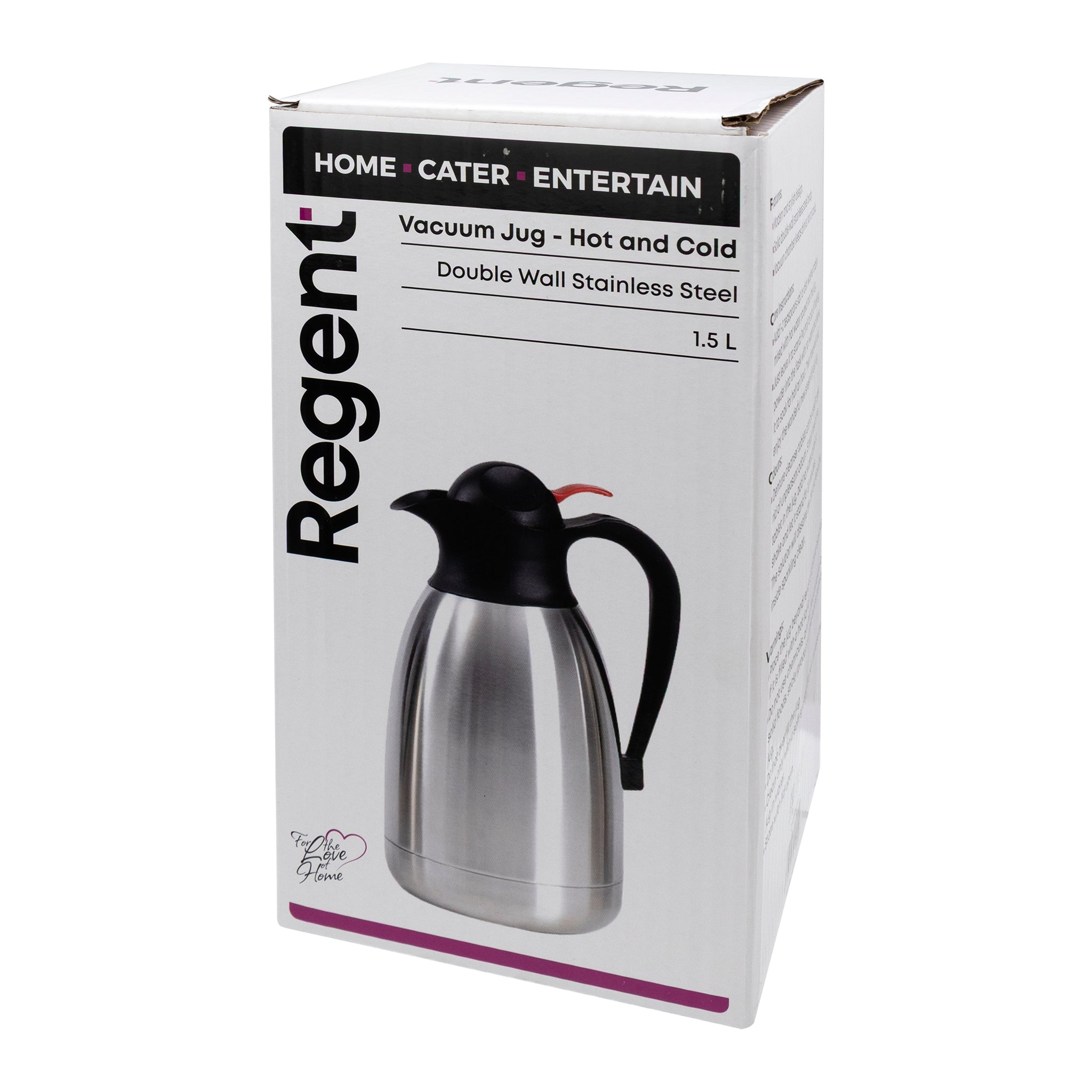 REGENT VACUUM JUG DOUBLE WALLED STAINLESS STEEL, 1.5L