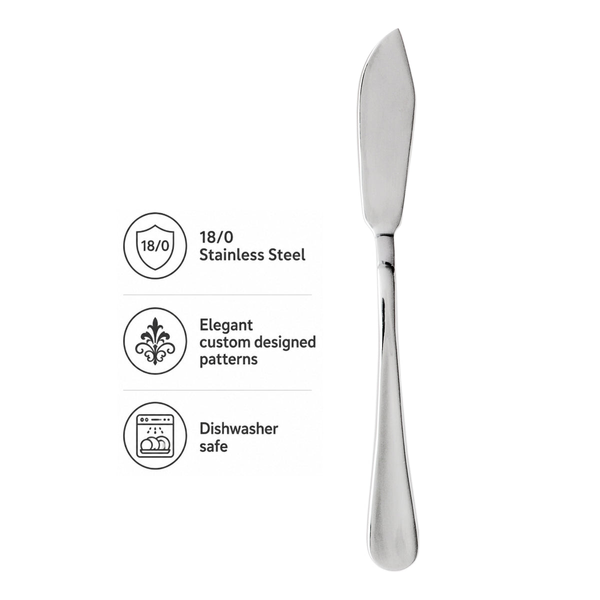 ST. JAMES CUTLERY OXFORD FISH KNIFE, 12PK