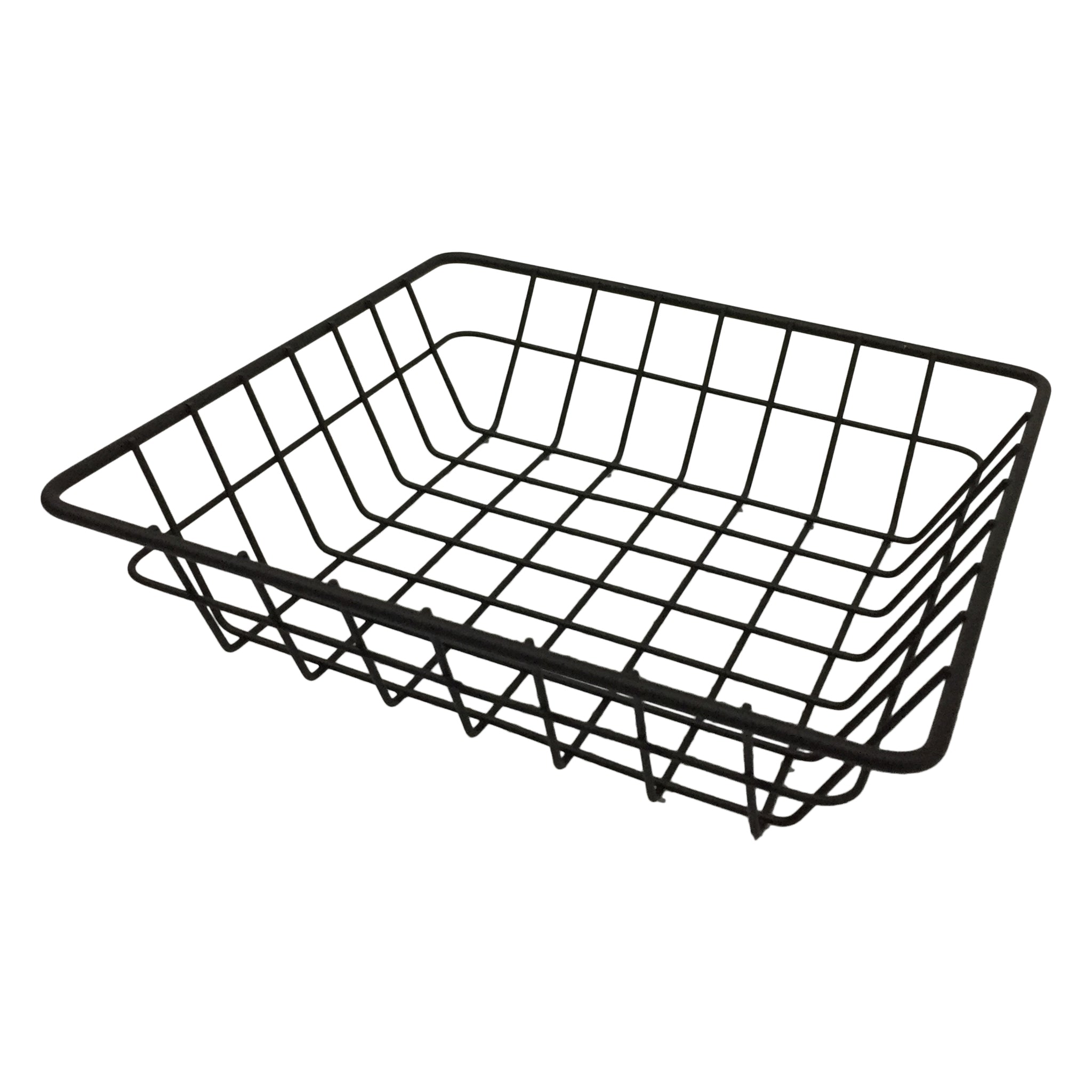 REGENT WIRE SERVING SQUARE SMALL BASKET POWDER COATED BLACK, 200MM