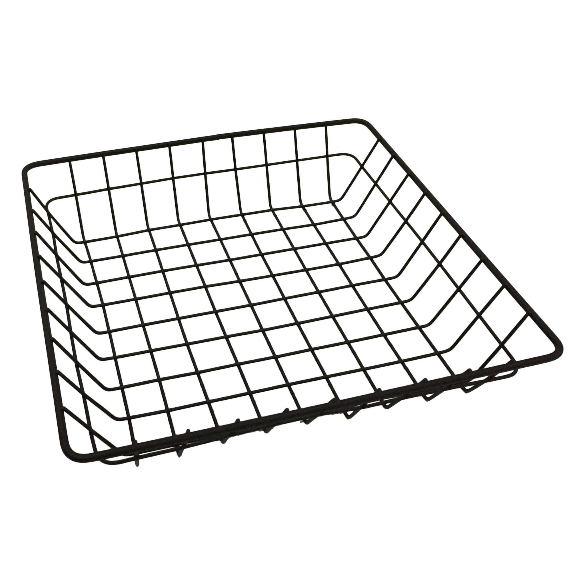 REGENT WIRE SERVING SQUARE MEDIUM BASKET POWDER COATED BLACK, 250MM