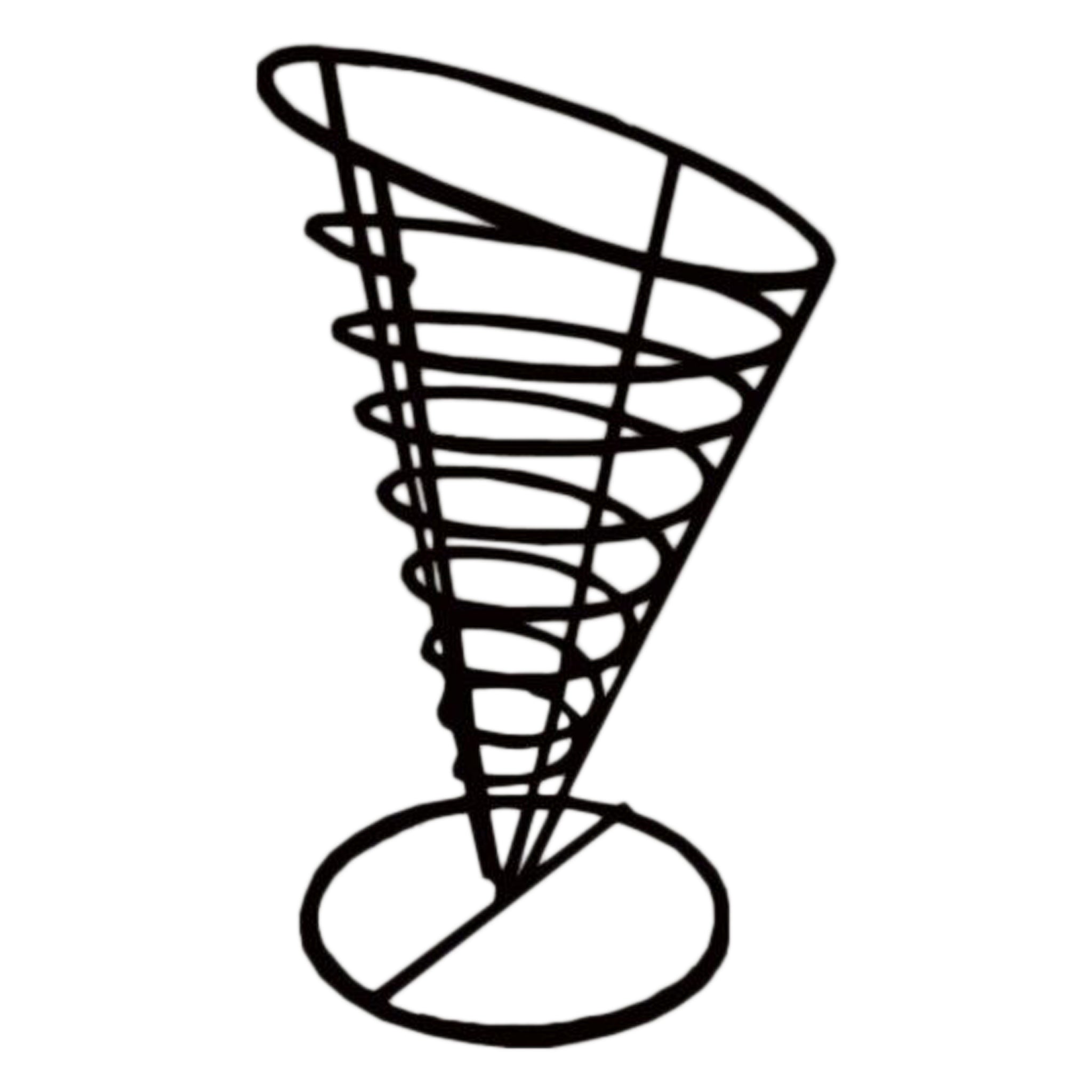 REGENT CHIP SERVER WIRE CONE POWDER COATED BLACK, 140MM DIAX225MM