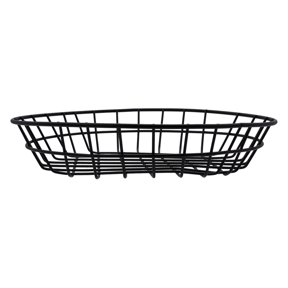 REGENT WIRE FOOD SERVING BASKET ROUND POWDER COATED BLACK, 255MM DIA