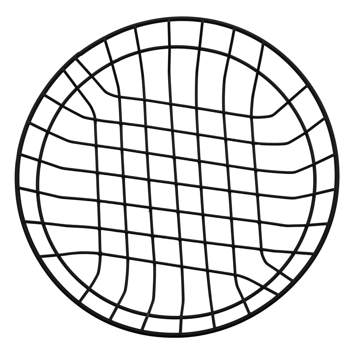 REGENT WIRE FOOD SERVING BASKET ROUND POWDER COATED BLACK, 255MM DIA
