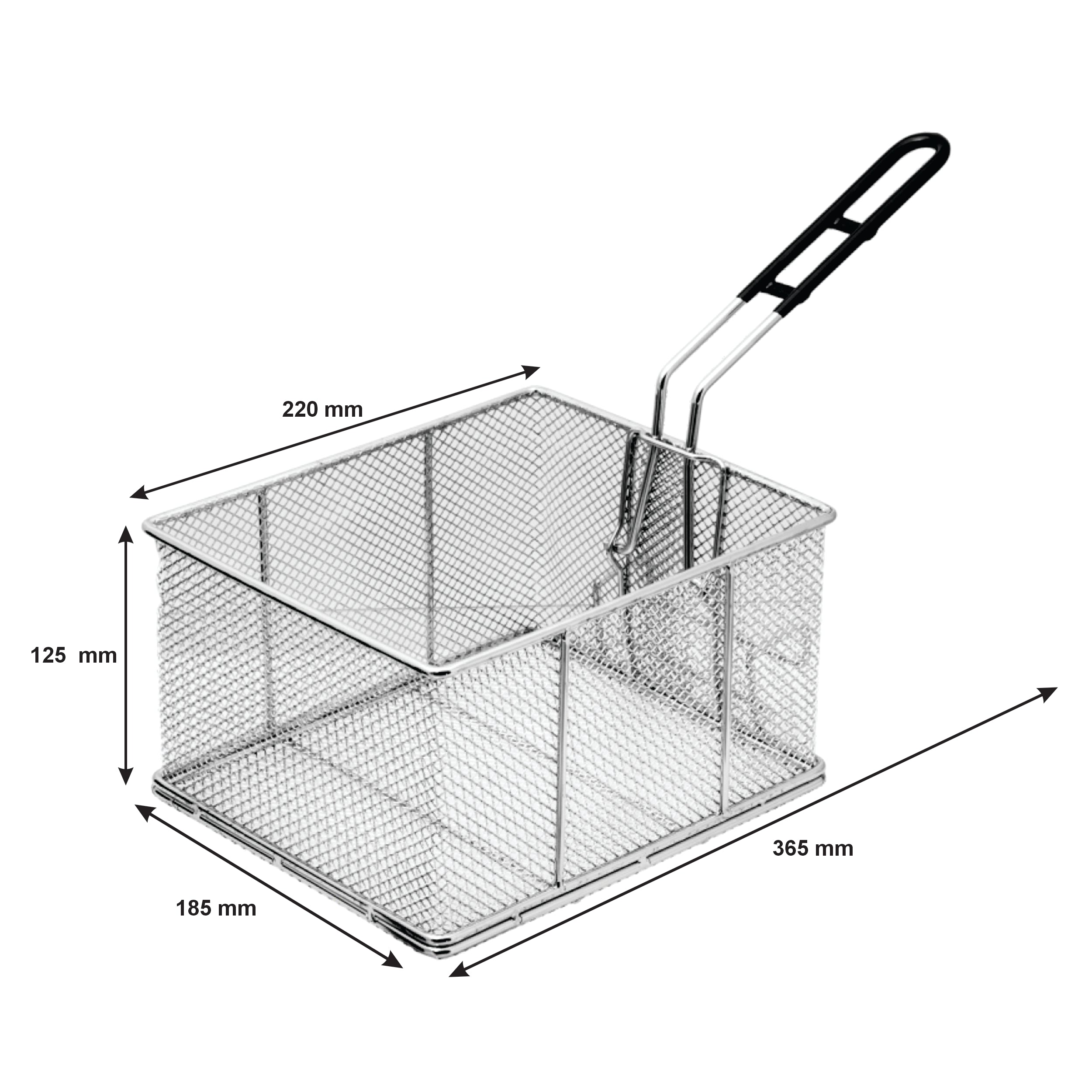 REGENT CHROME CHIP FRYER BASKET, 365X185MM