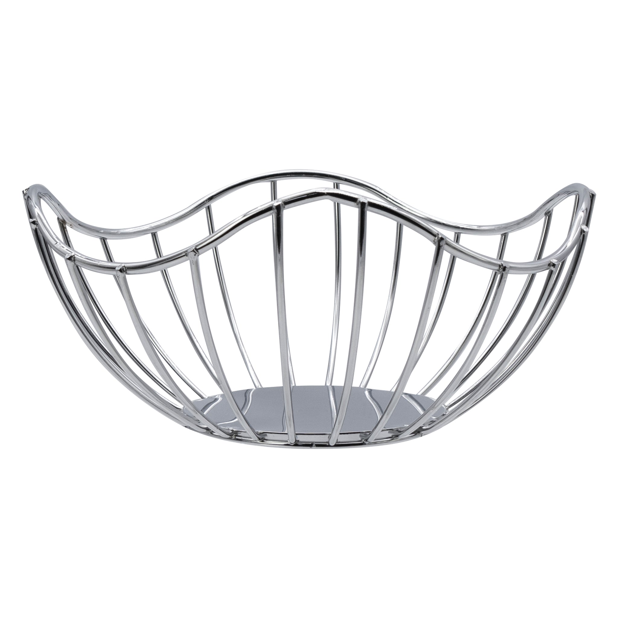 REGENT CHROME ROUND WIRE FREE-FORM BREAD/FRUIT BASKET SMALL, 190X190MM