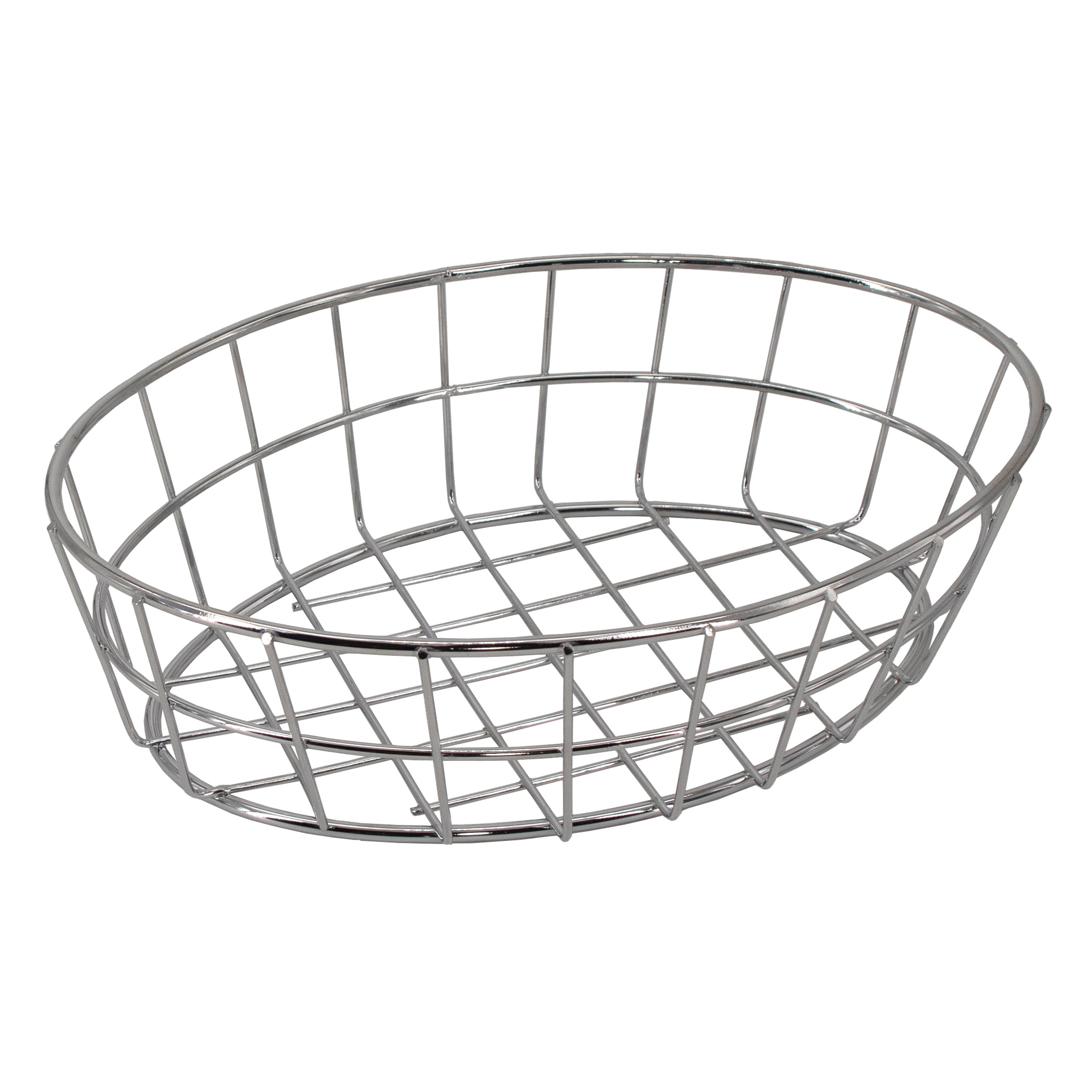 REGENT CHROME OVAL WIRE SERVING BASKET, 230X150MM