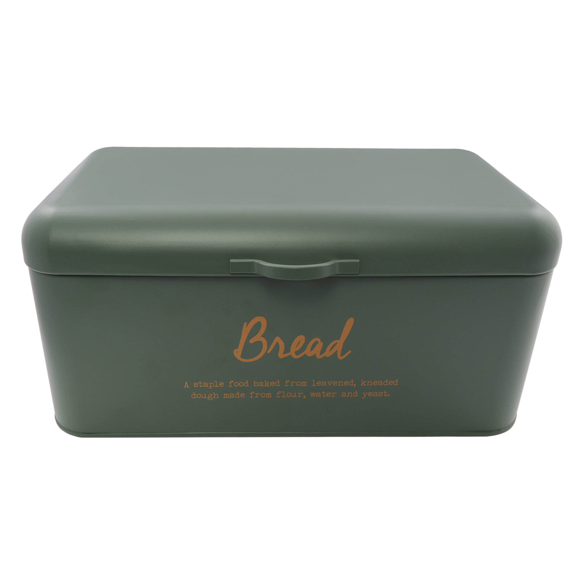 REGENT BREAD TIN GREEN WITH GOLD PRINT, 340X190MM