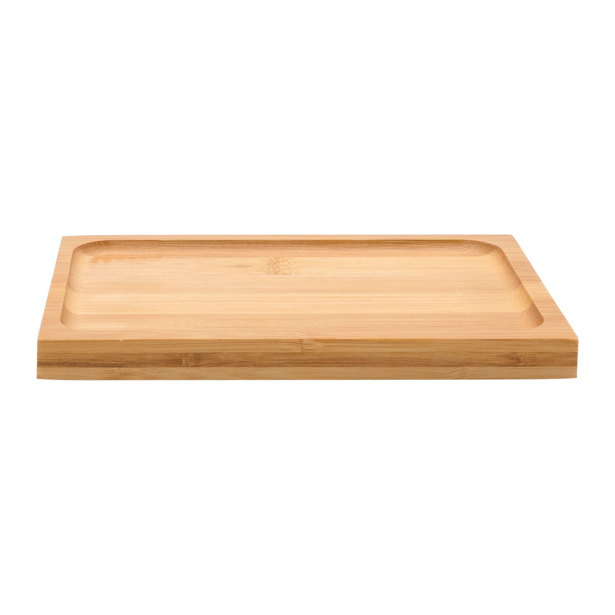 REGENT GLASSS BUTTER DISH WITH BAMBOO BASE, 180X120MM